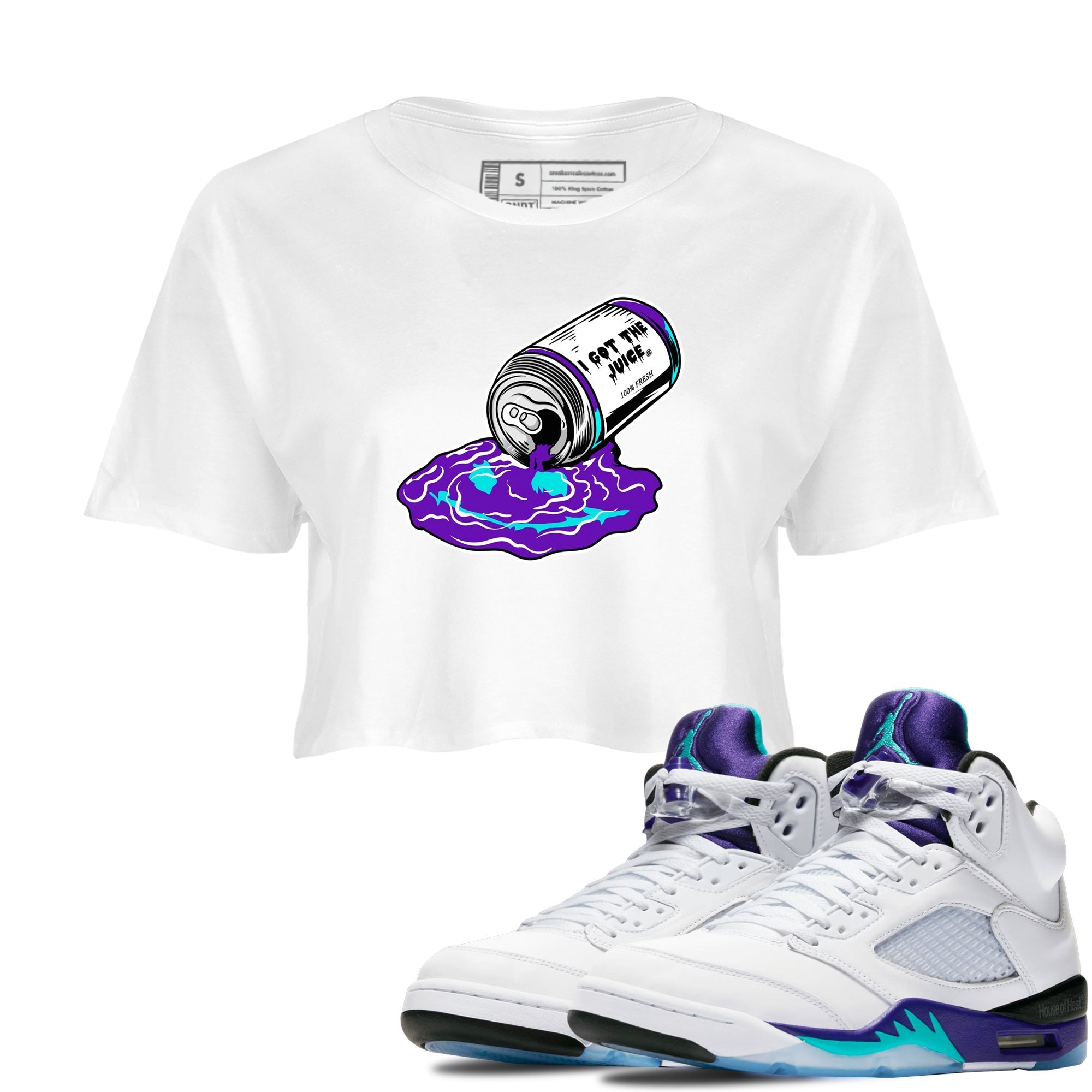 I Got The Juice snkmatch Women's Top - Air Jordan 5 Grape