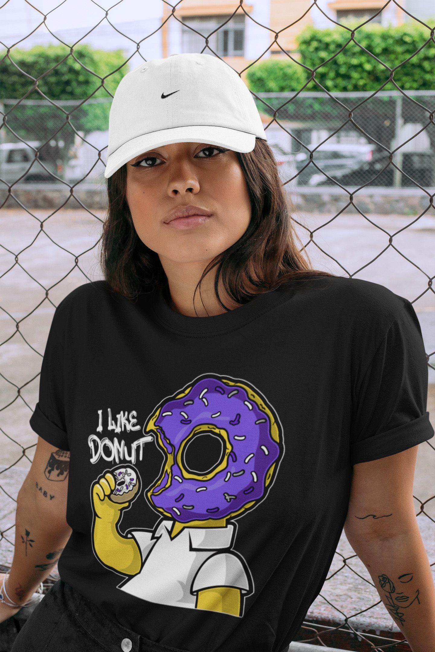I Like Donut Unisex Tops - Air Jordan 1 WMNS Court Purple