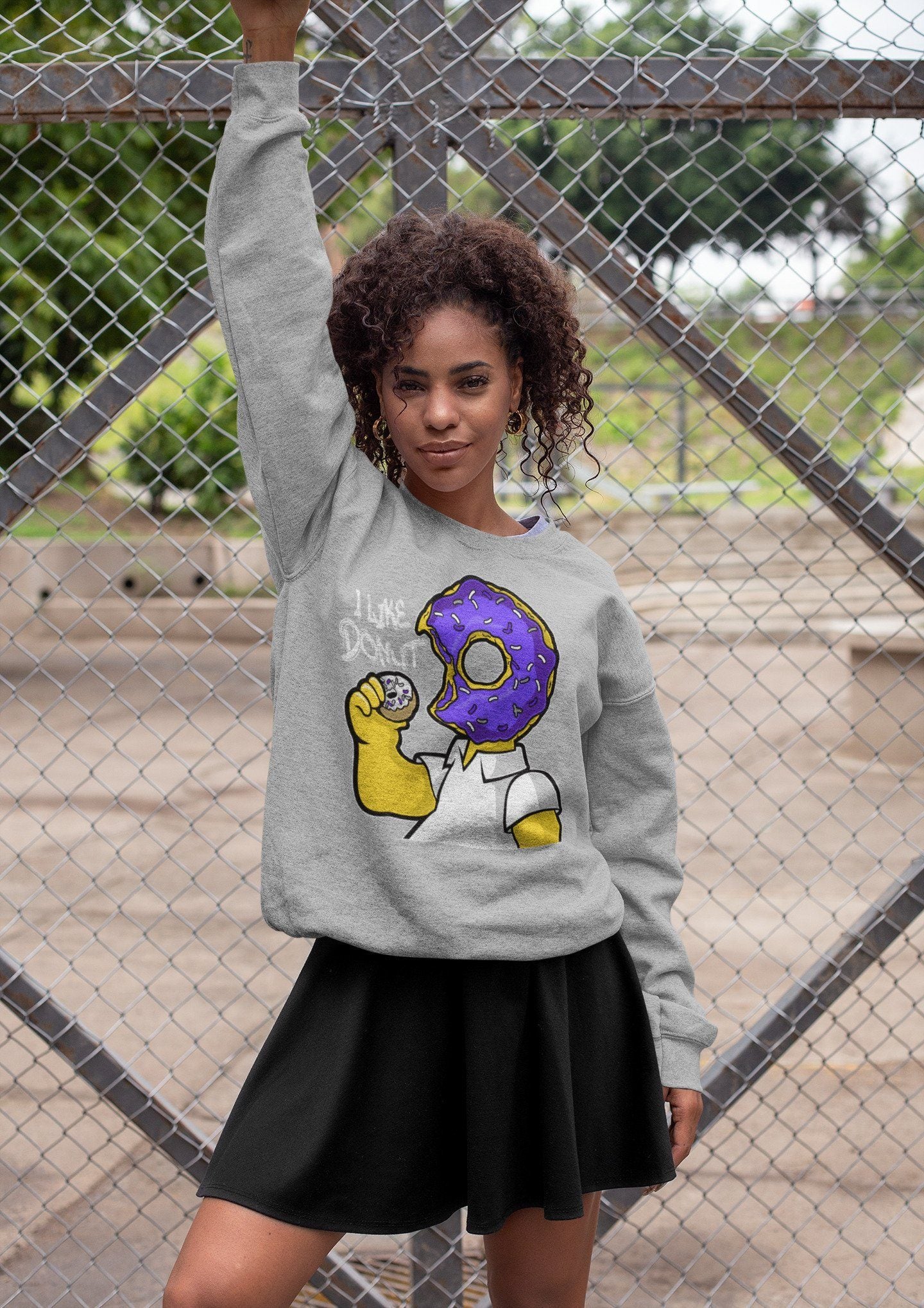 I Like Donut Unisex Tops - Air Jordan 1 WMNS Court Purple