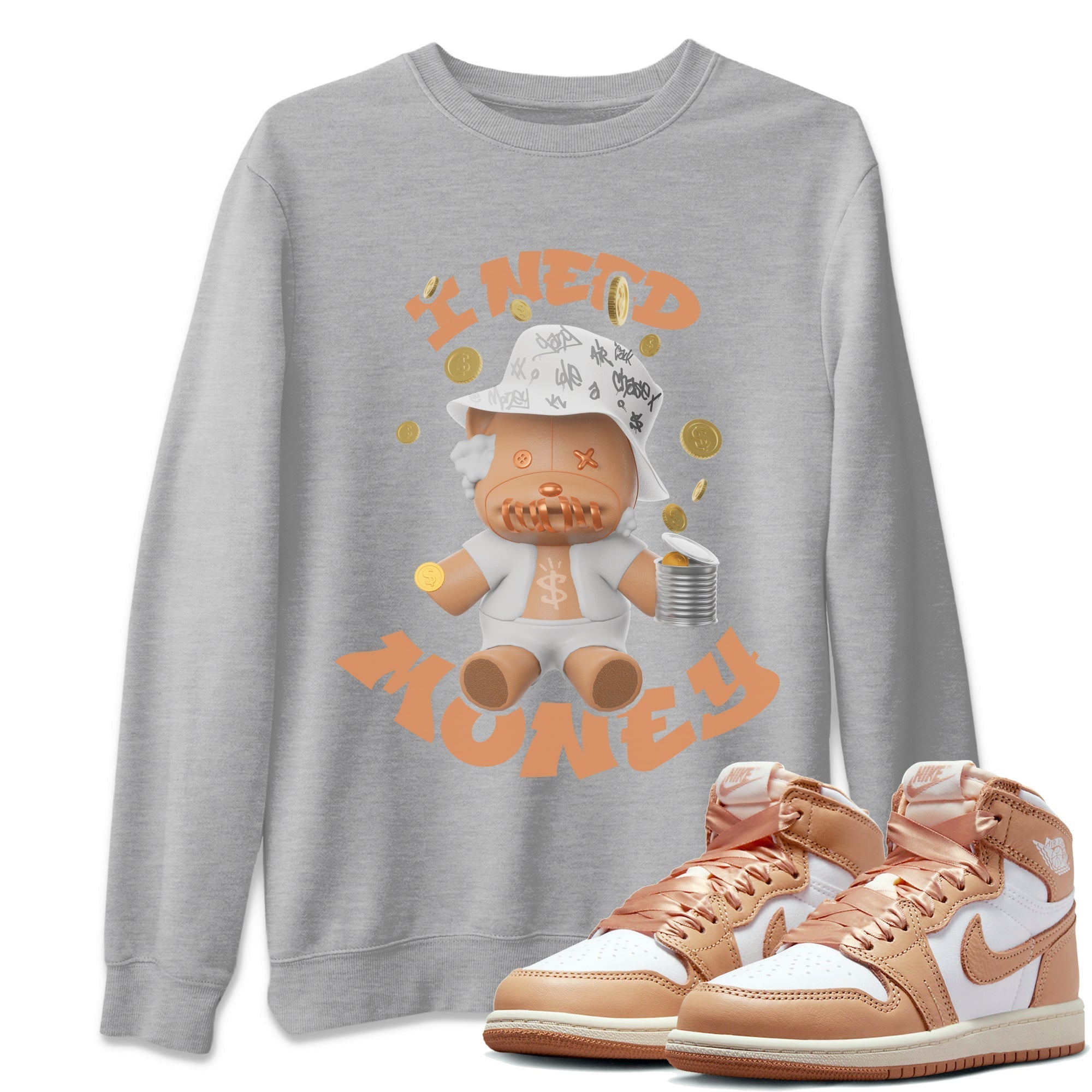 I Need Money snkmatch Tee - Air Jordan 1 Praline