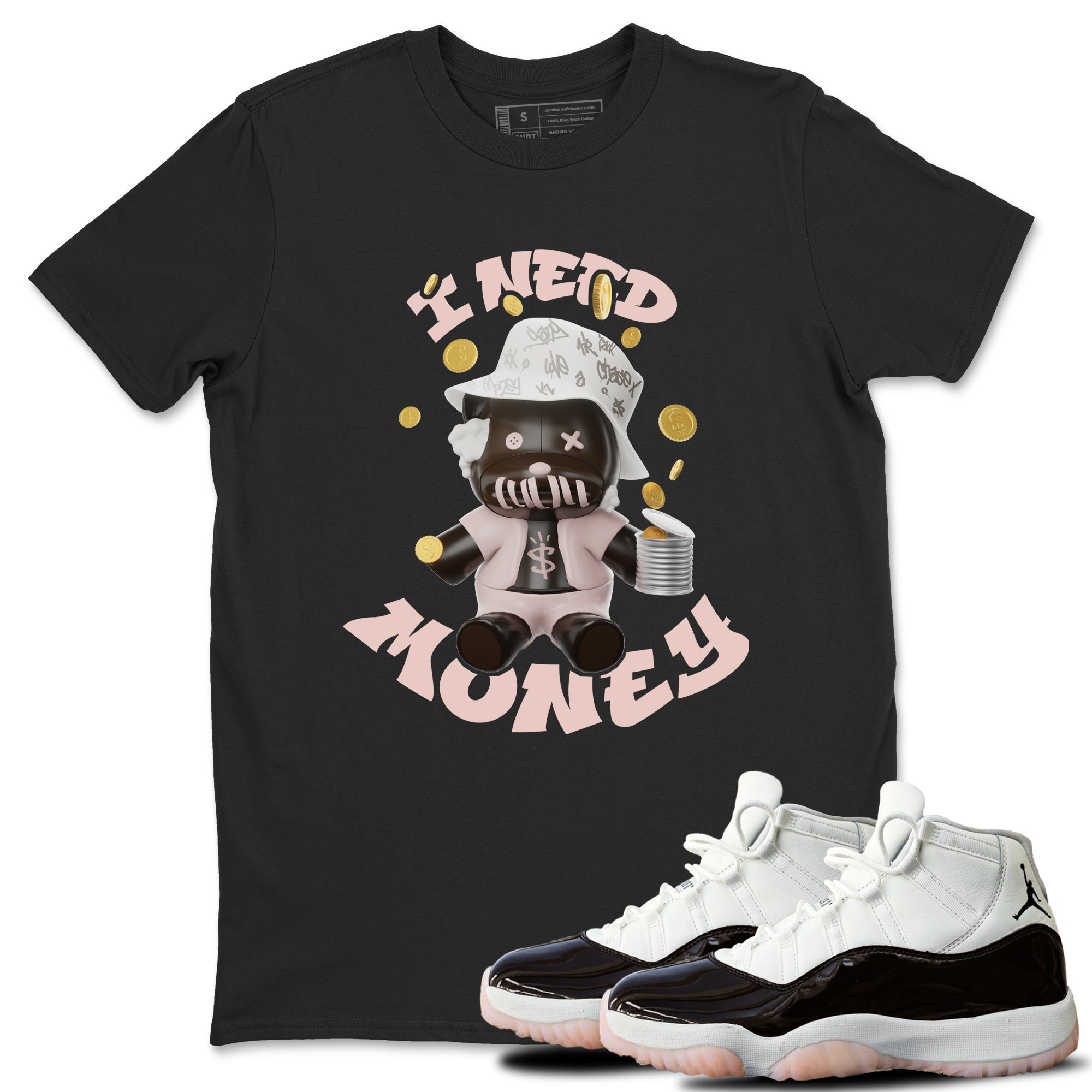 I Need Money snkmatch Tee - Air Jordan 11 Neapolitan