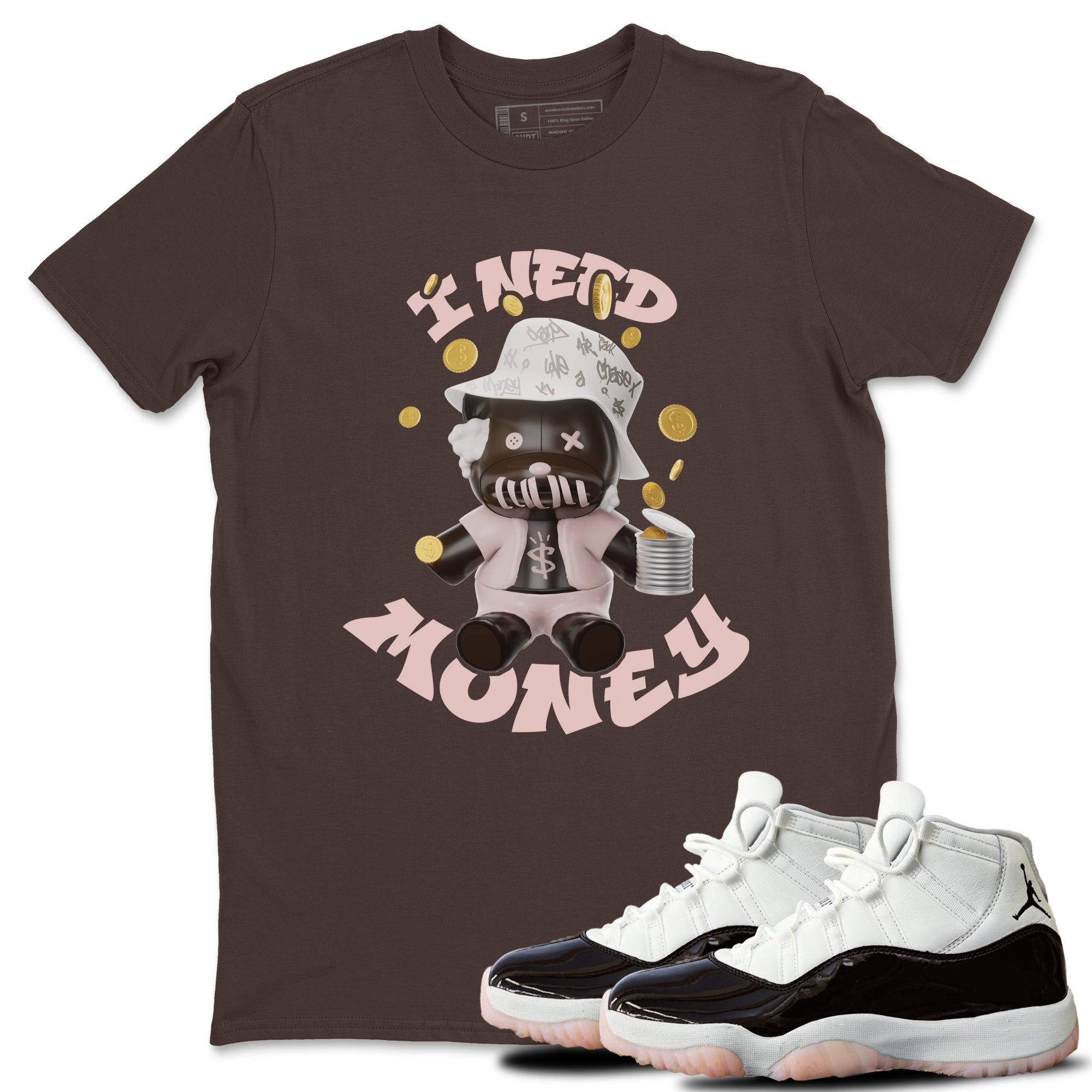 I Need Money snkmatch Tee - Air Jordan 11 Neapolitan