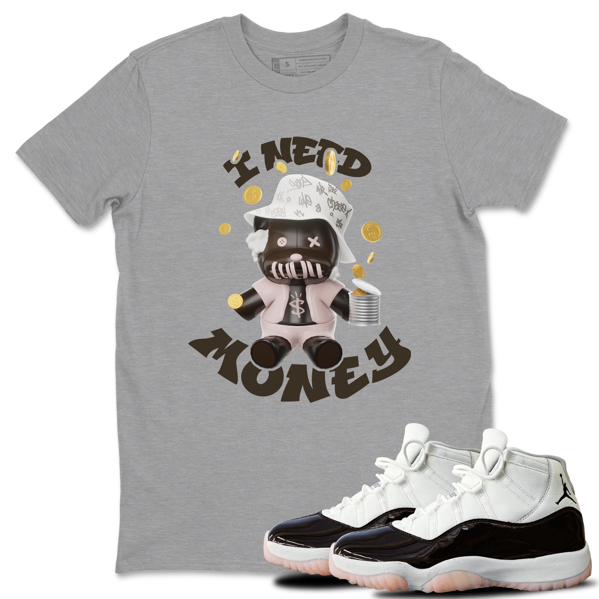 I Need Money snkmatch Tee - Air Jordan 11 Neapolitan