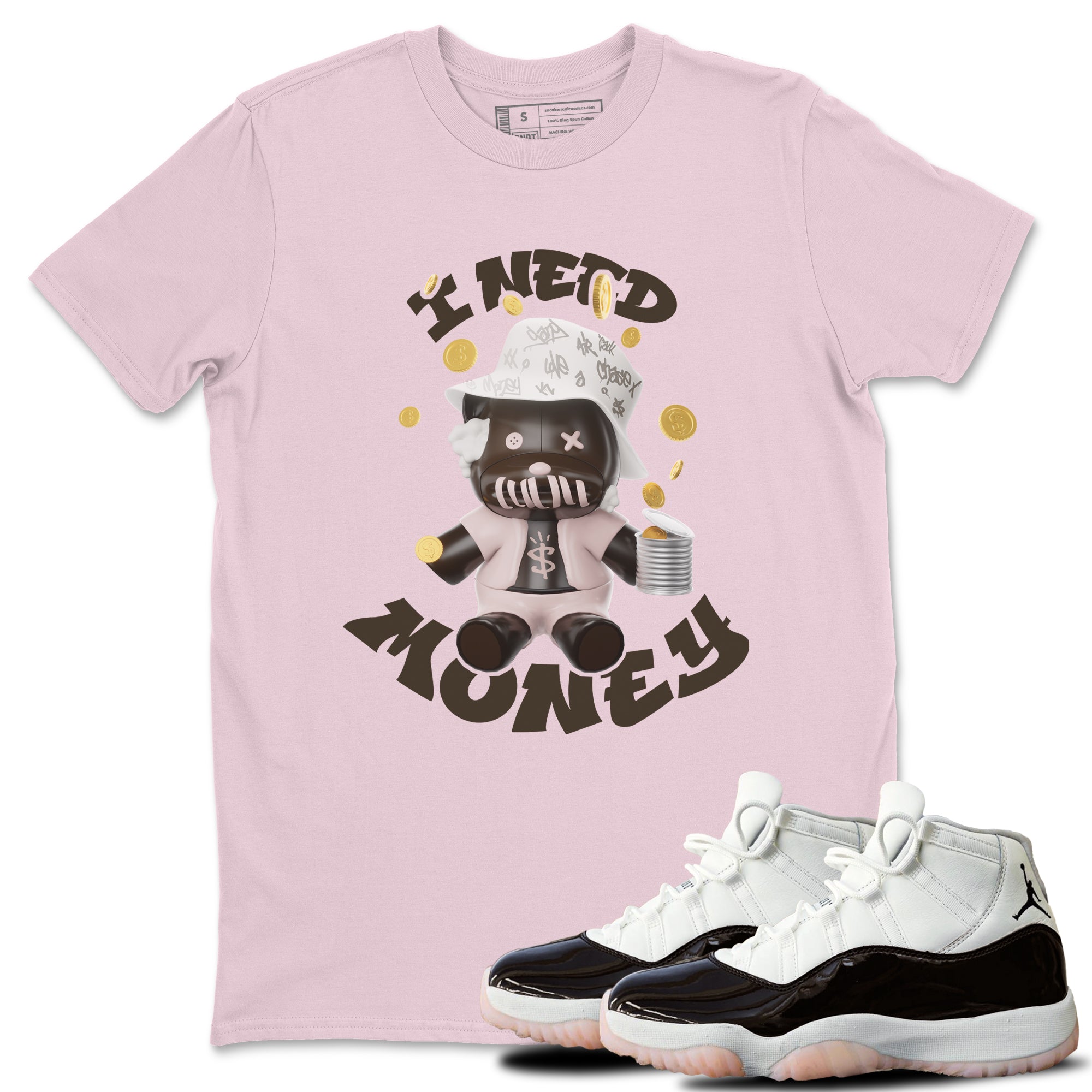 I Need Money snkmatch Tee - Air Jordan 11 Neapolitan