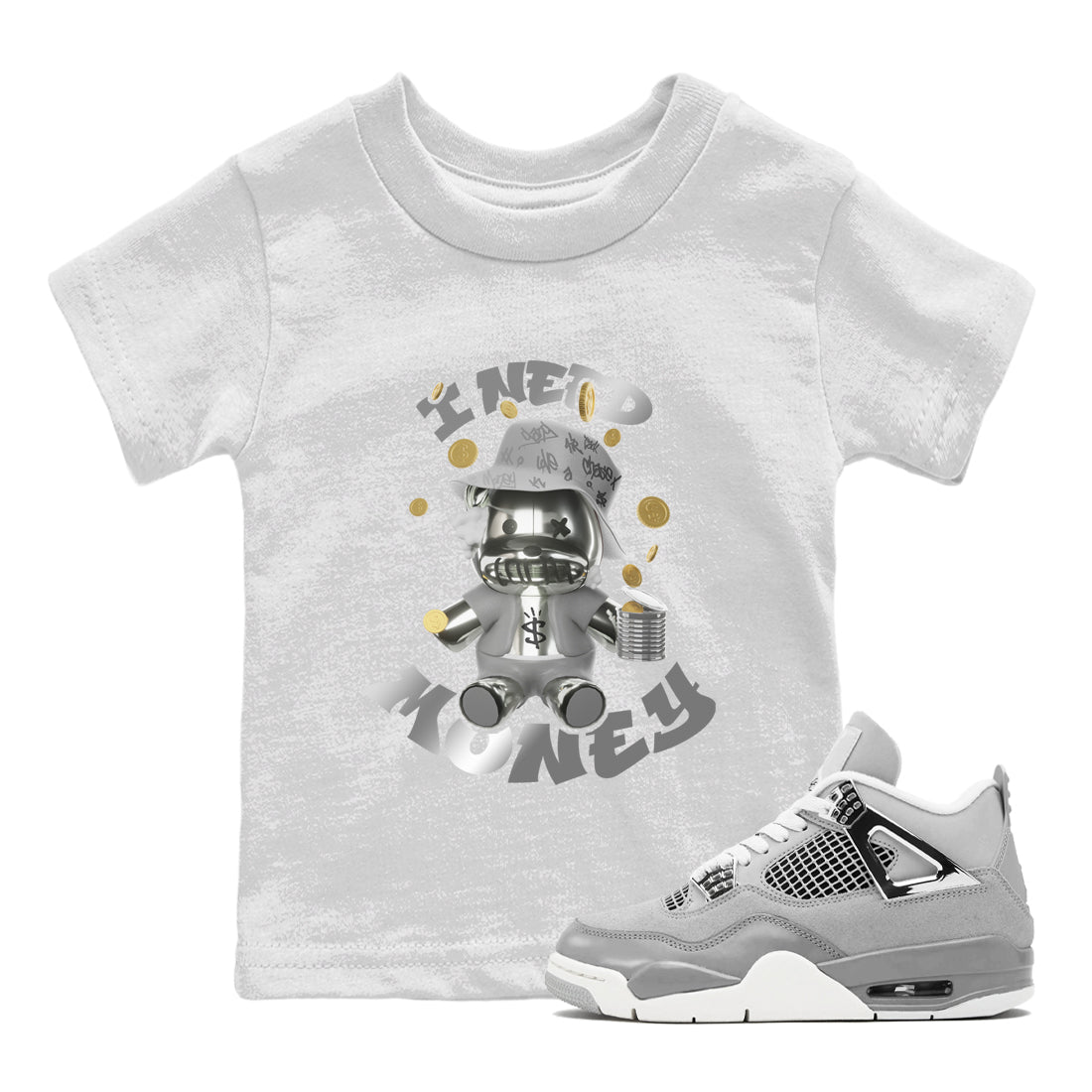 I Need Money snkmatch Tee Kids - Air Jordan 4 Frozen Moments