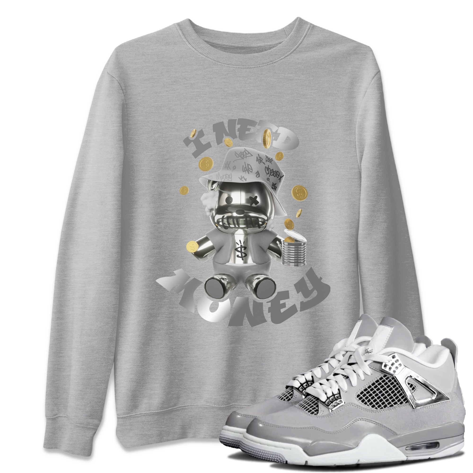 I Need Money snkmatch Tee - Air Jordan 4 Frozen Moments