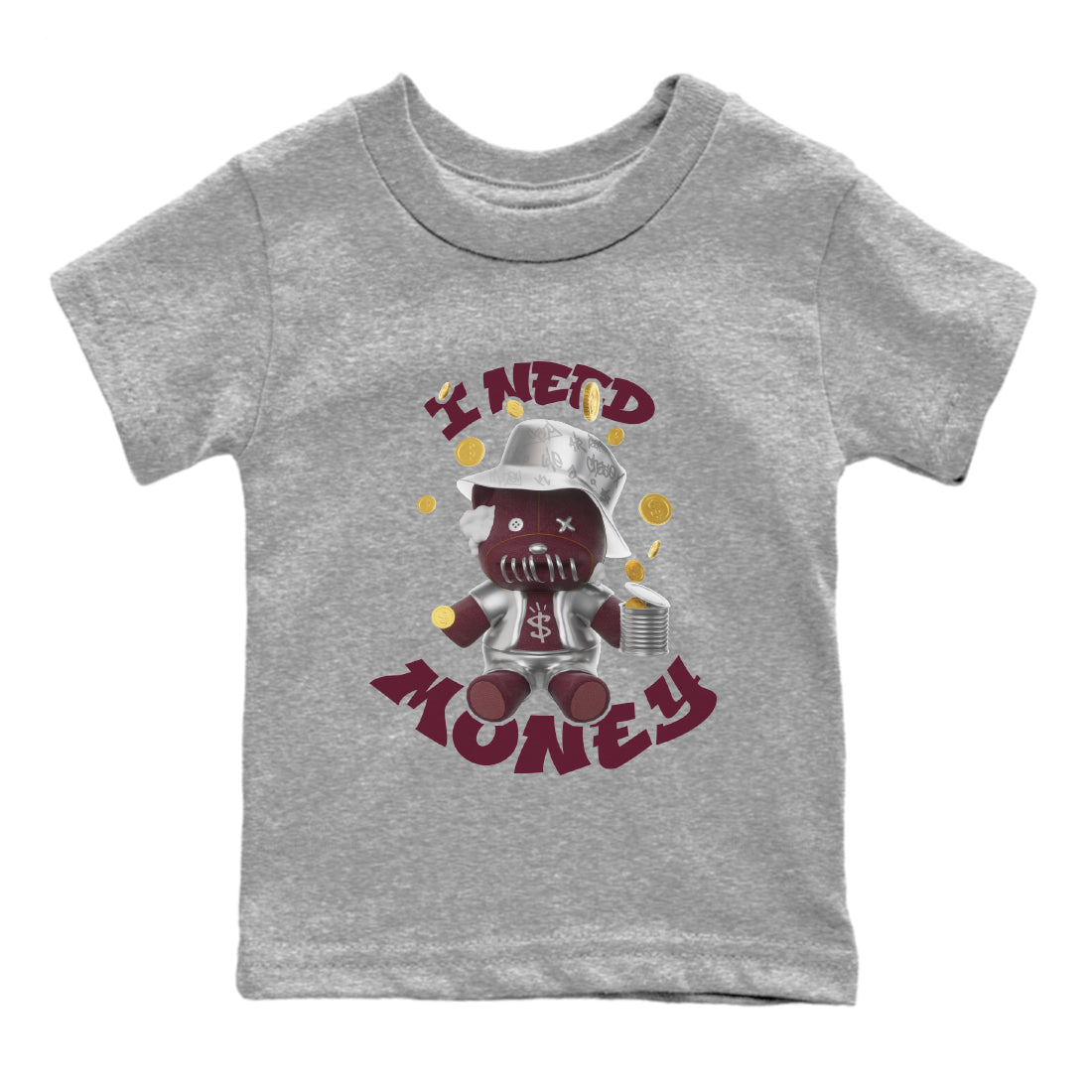 I Need Money snkmatch Tee Kids - Air Jordan 5 Burgundy