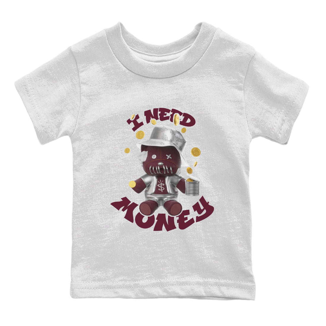 I Need Money snkmatch Tee Kids - Air Jordan 5 Burgundy