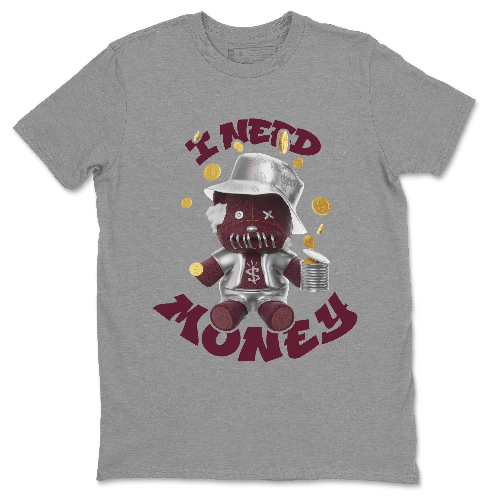 I Need Money snkmatch Tee - Air Jordan 5 Burgundy