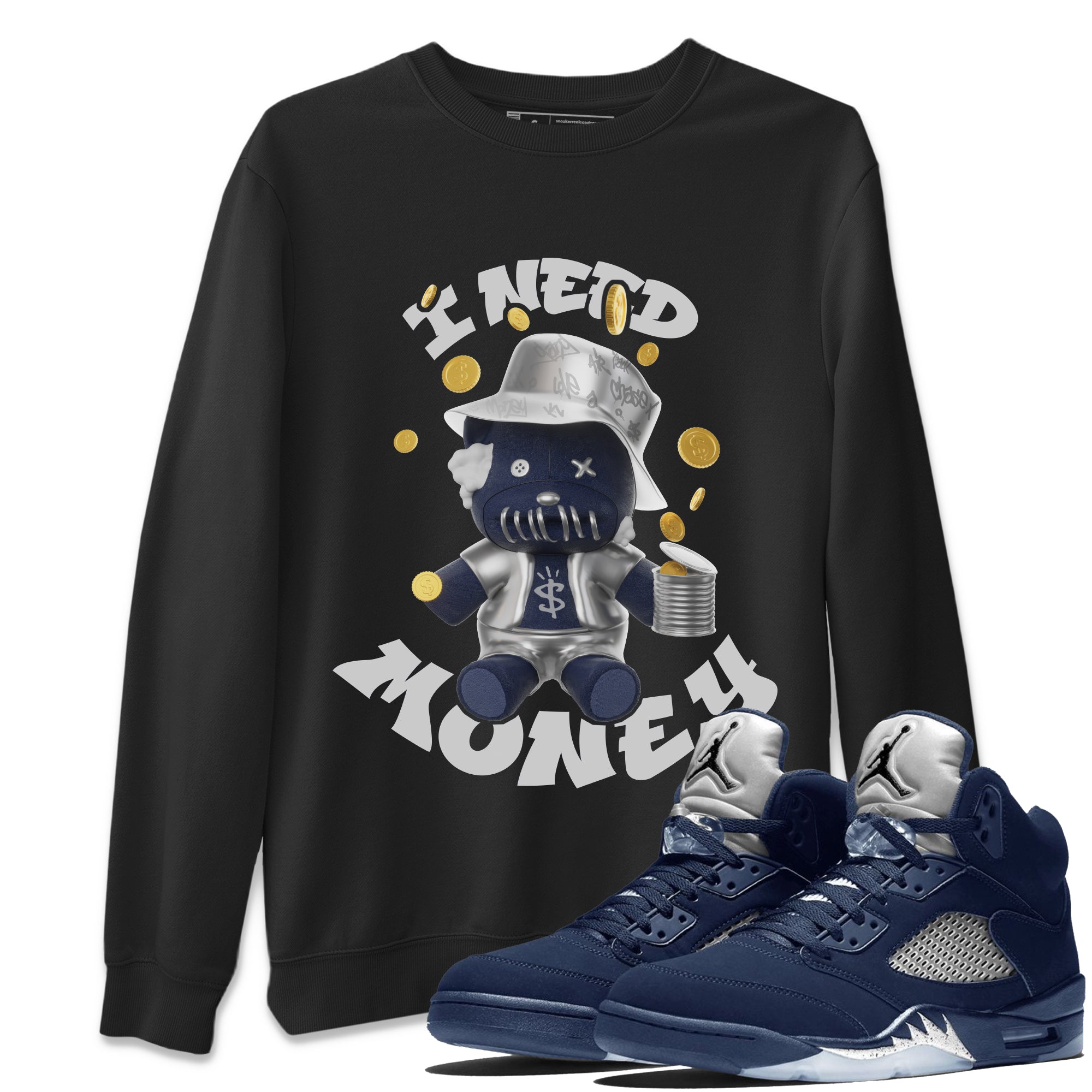 I Need Money snkmatch Tee - Air Jordan 5 Georgetown