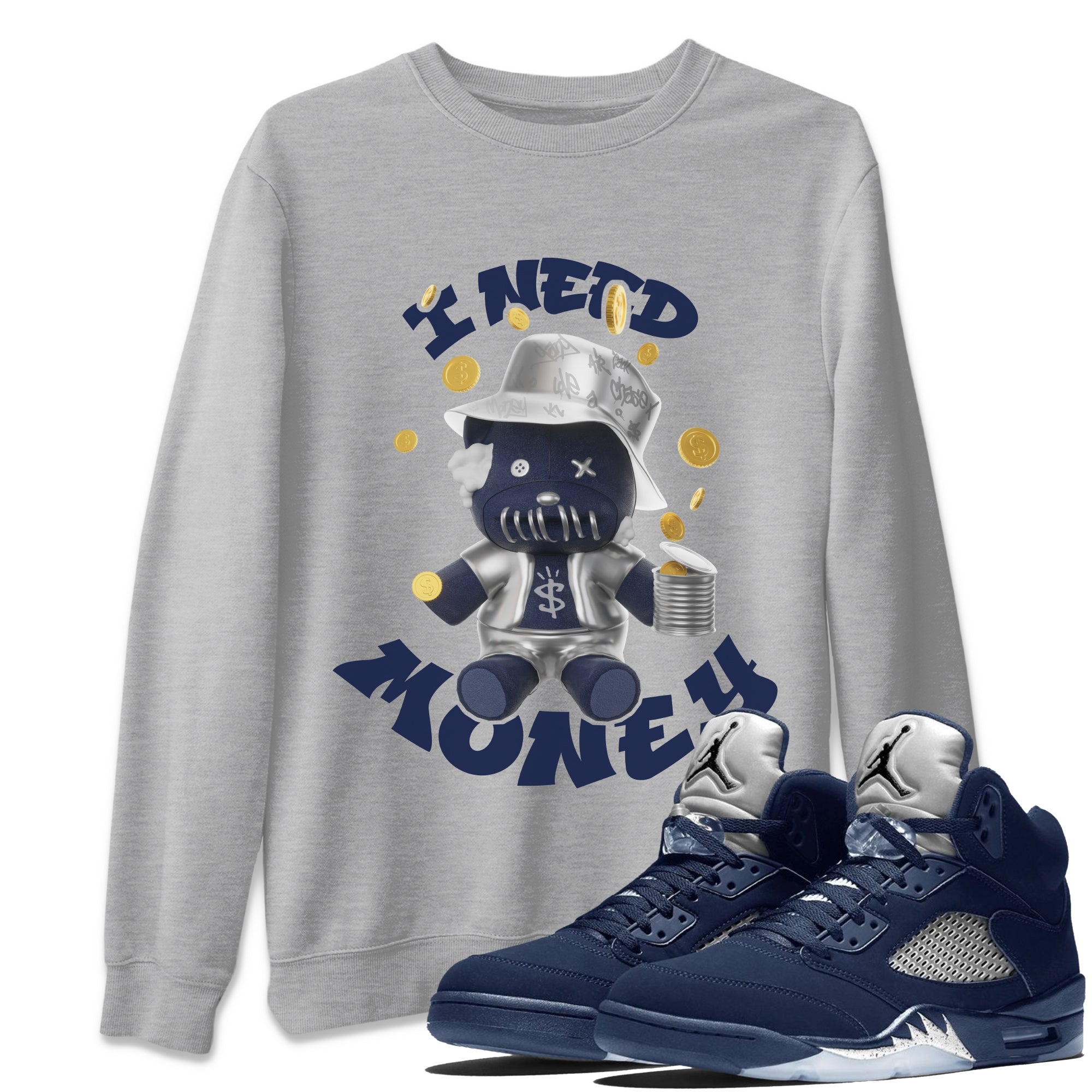 I Need Money snkmatch Tee - Air Jordan 5 Georgetown