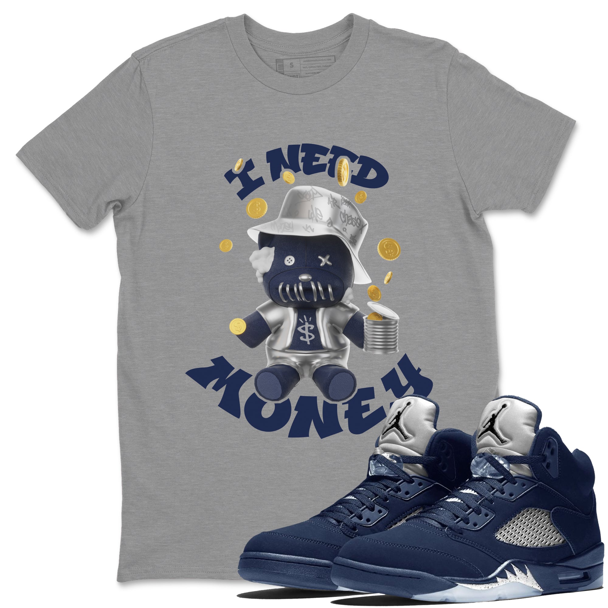 I Need Money snkmatch Tee - Air Jordan 5 Georgetown