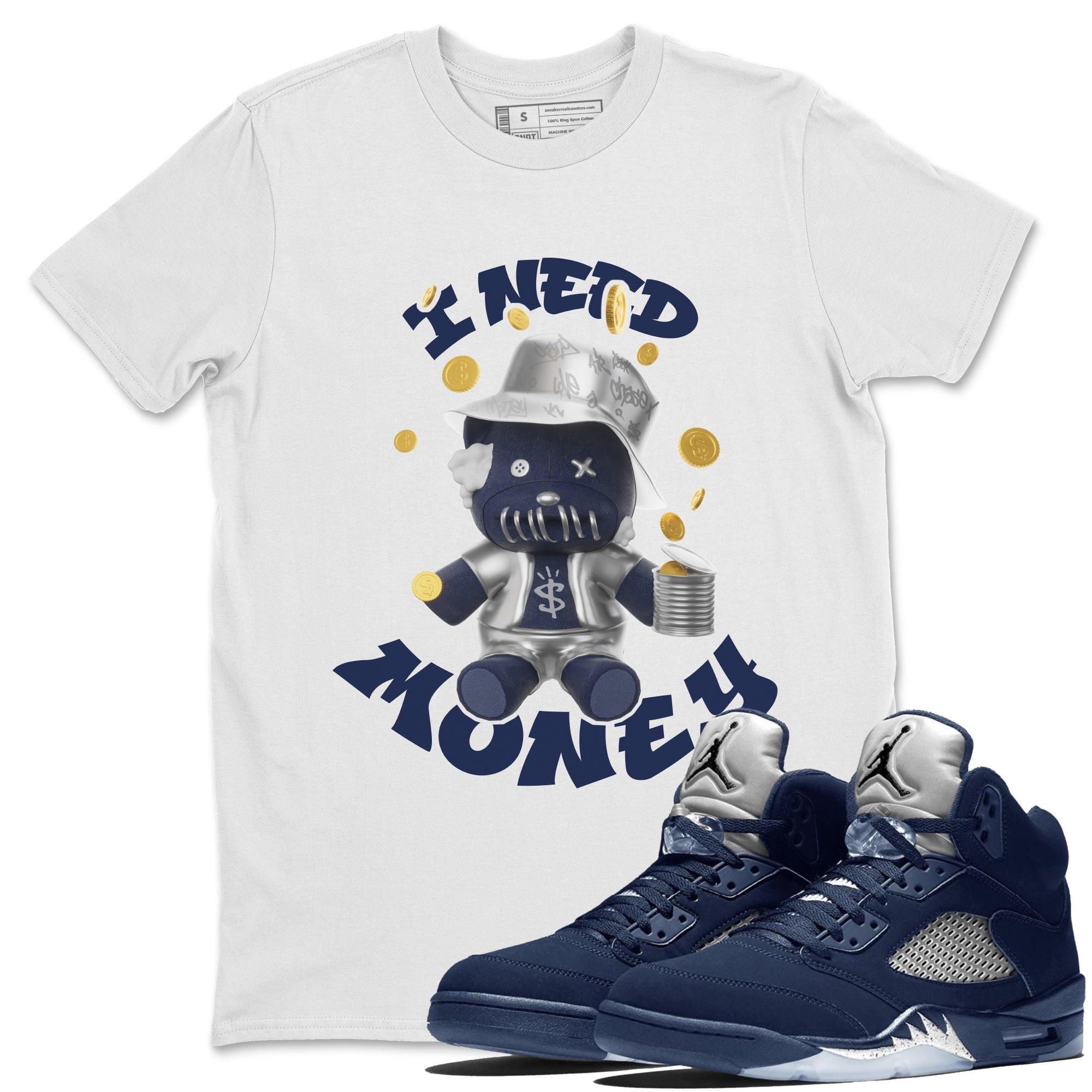 I Need Money snkmatch Tee - Air Jordan 5 Georgetown