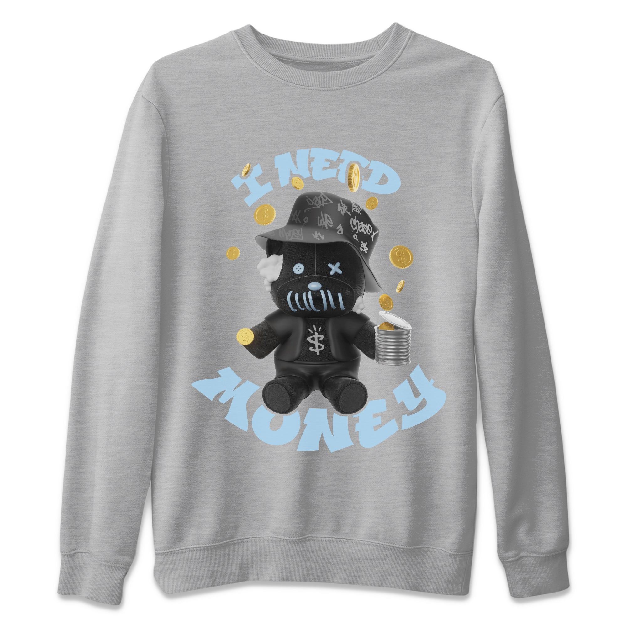 I Need Money snkmatch Tee - Air Jordan 7 Chambray
