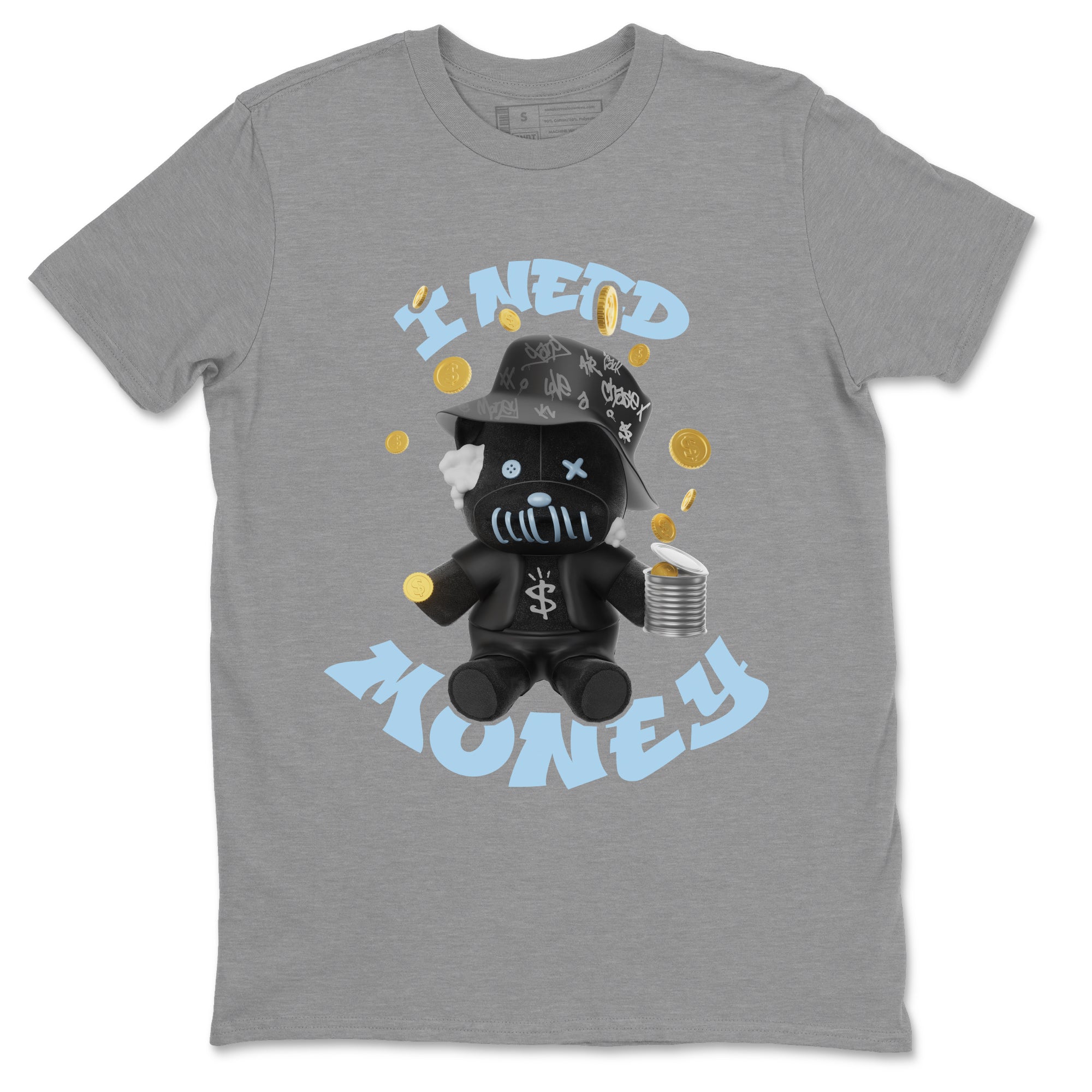 I Need Money snkmatch Tee - Air Jordan 7 Chambray