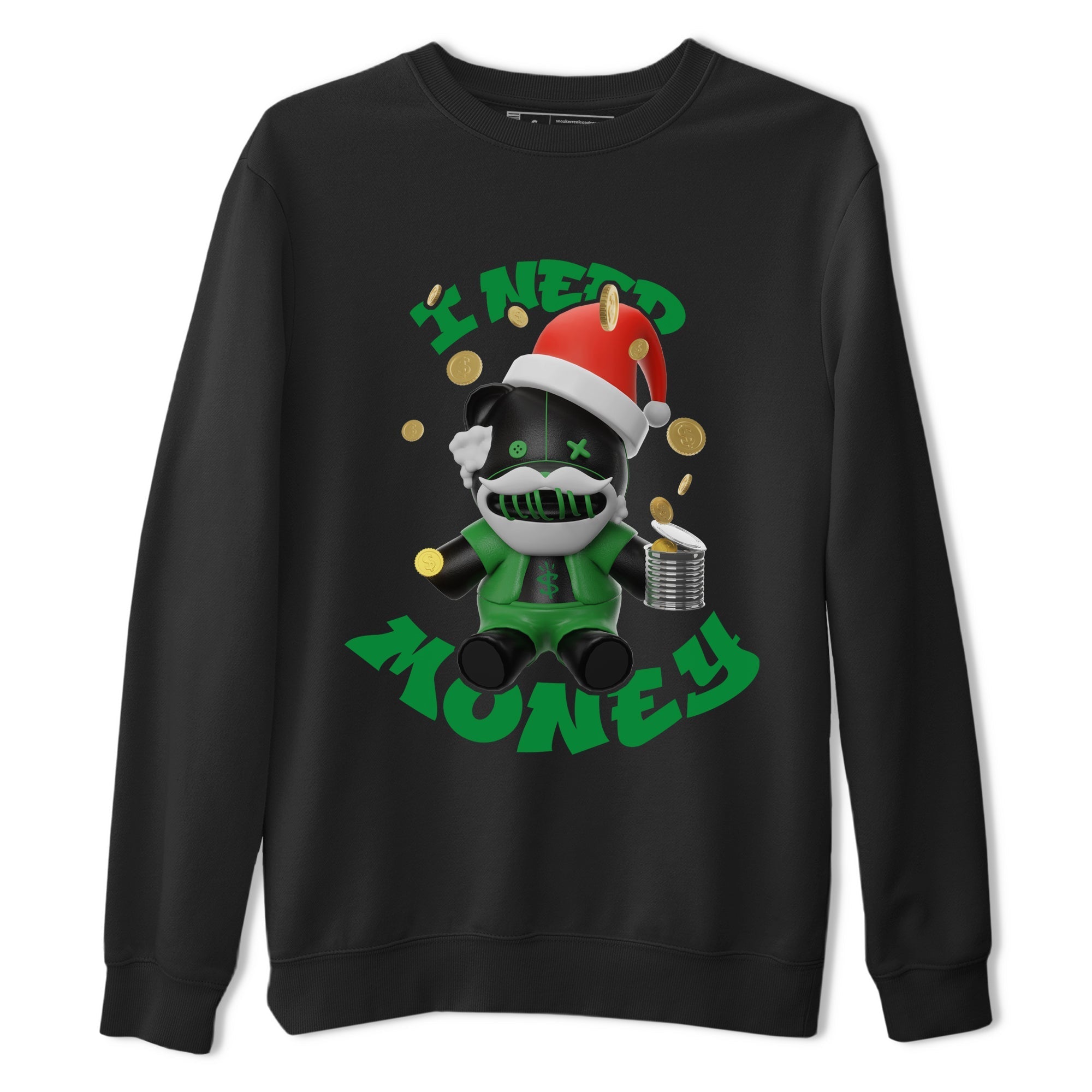 I Need Money Christmas Edition snkmatch Tee - Air Jordan 1 Celtics