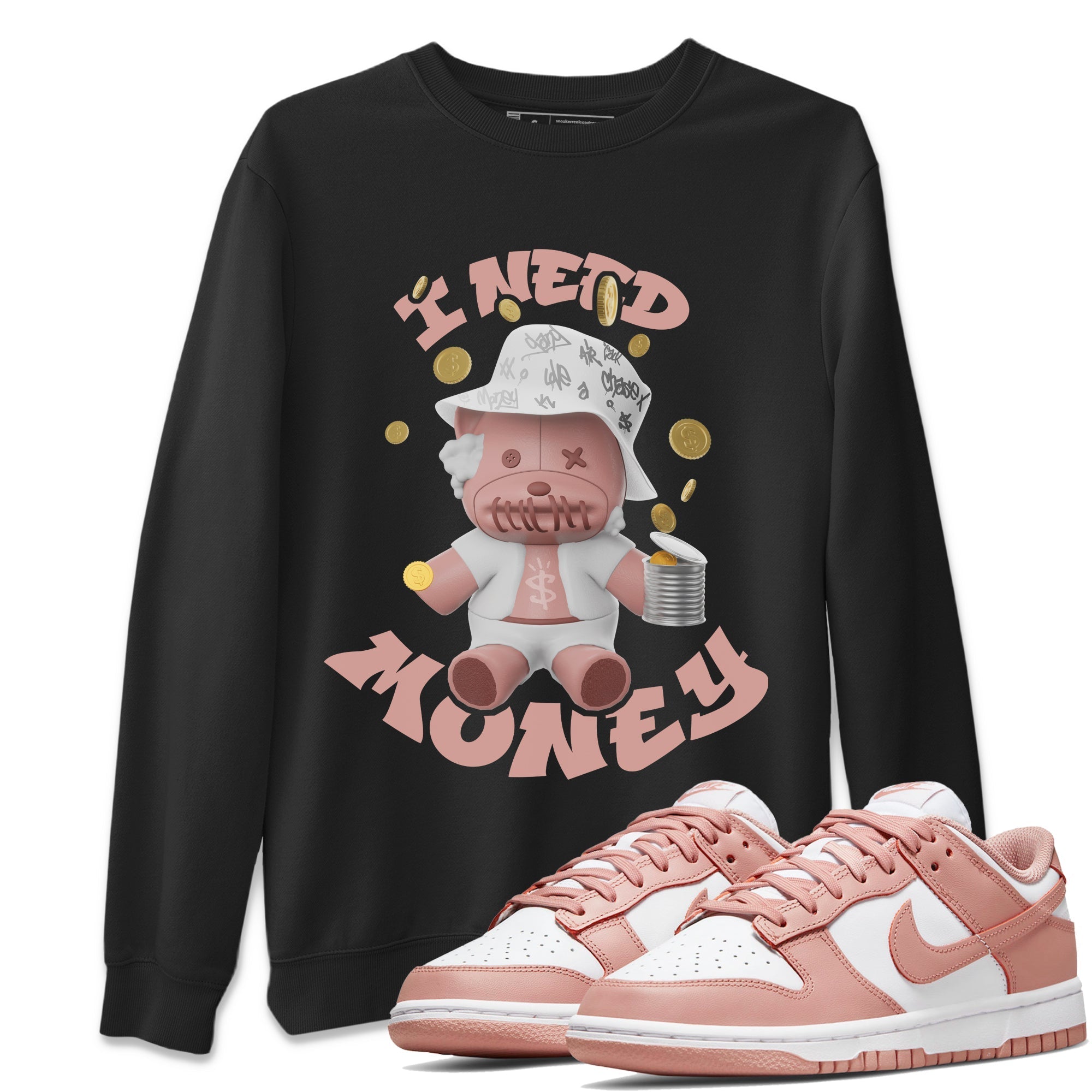 I Need Money snkmatch Tee - Dunk Rose Whisper
