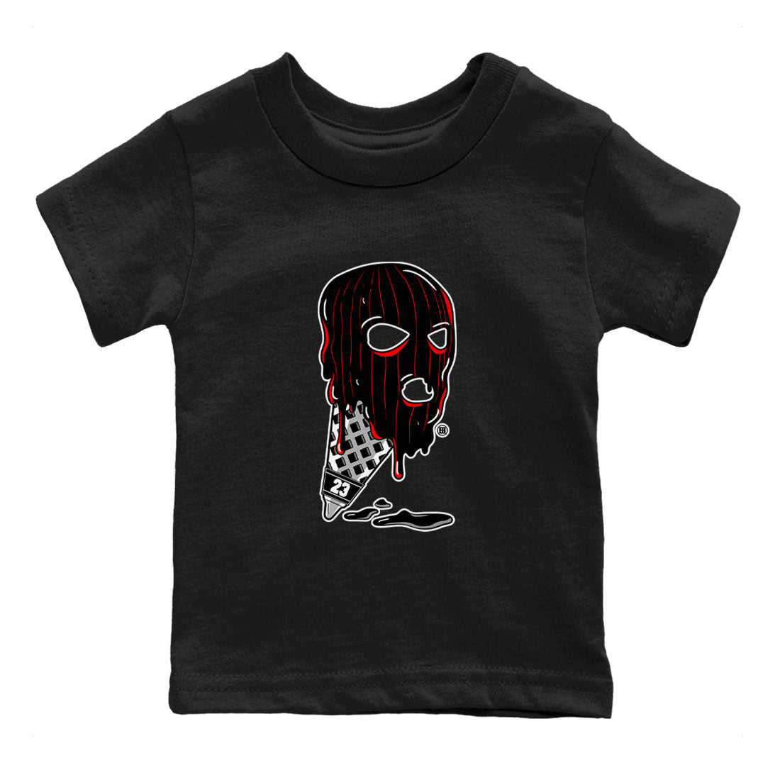 Ice Cream Mask snkmatch Tees Kids - Air Jordan 4 Bred Reimagined