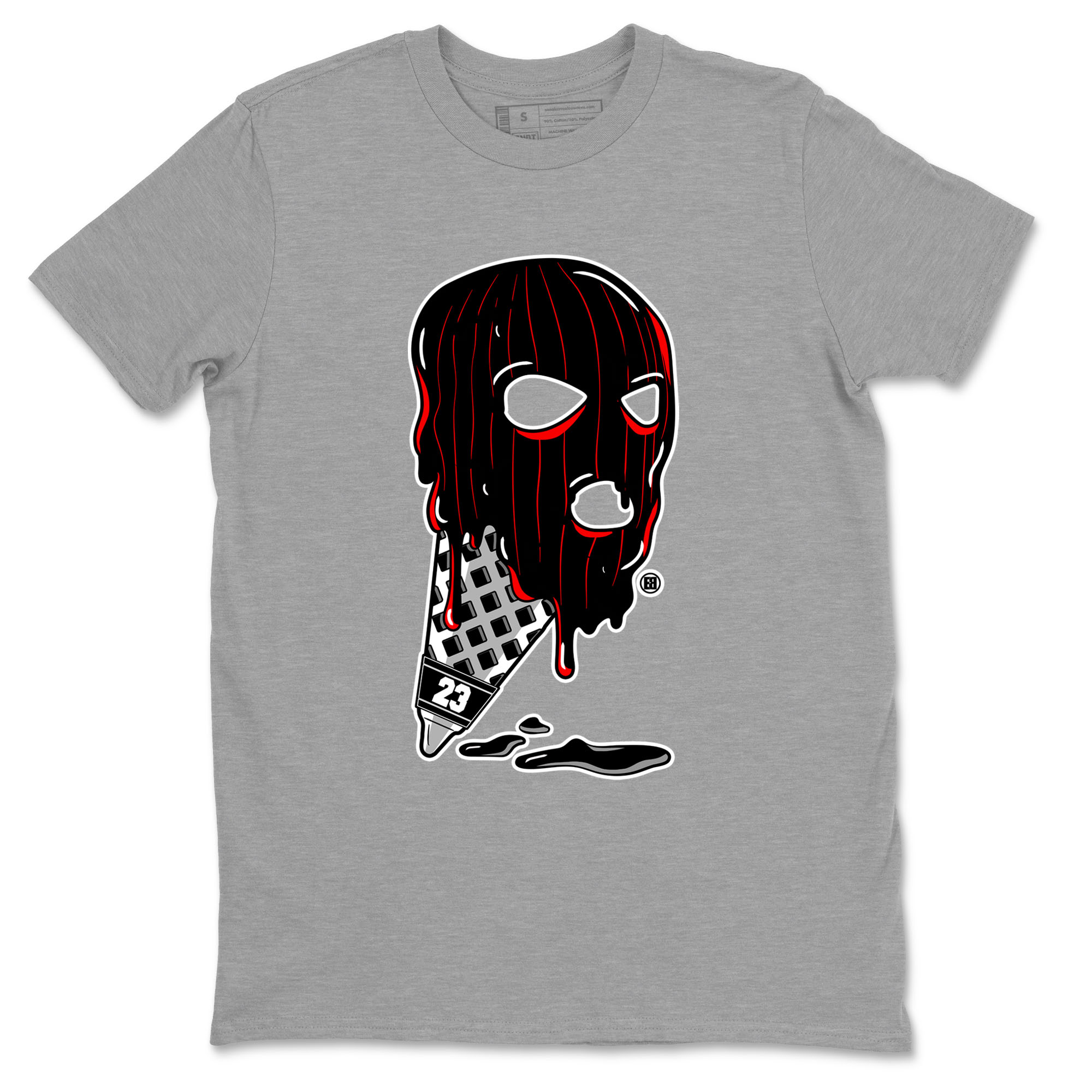 Ice Cream Mask snkmatch Tees - Air Jordan 4 Bred Reimagined