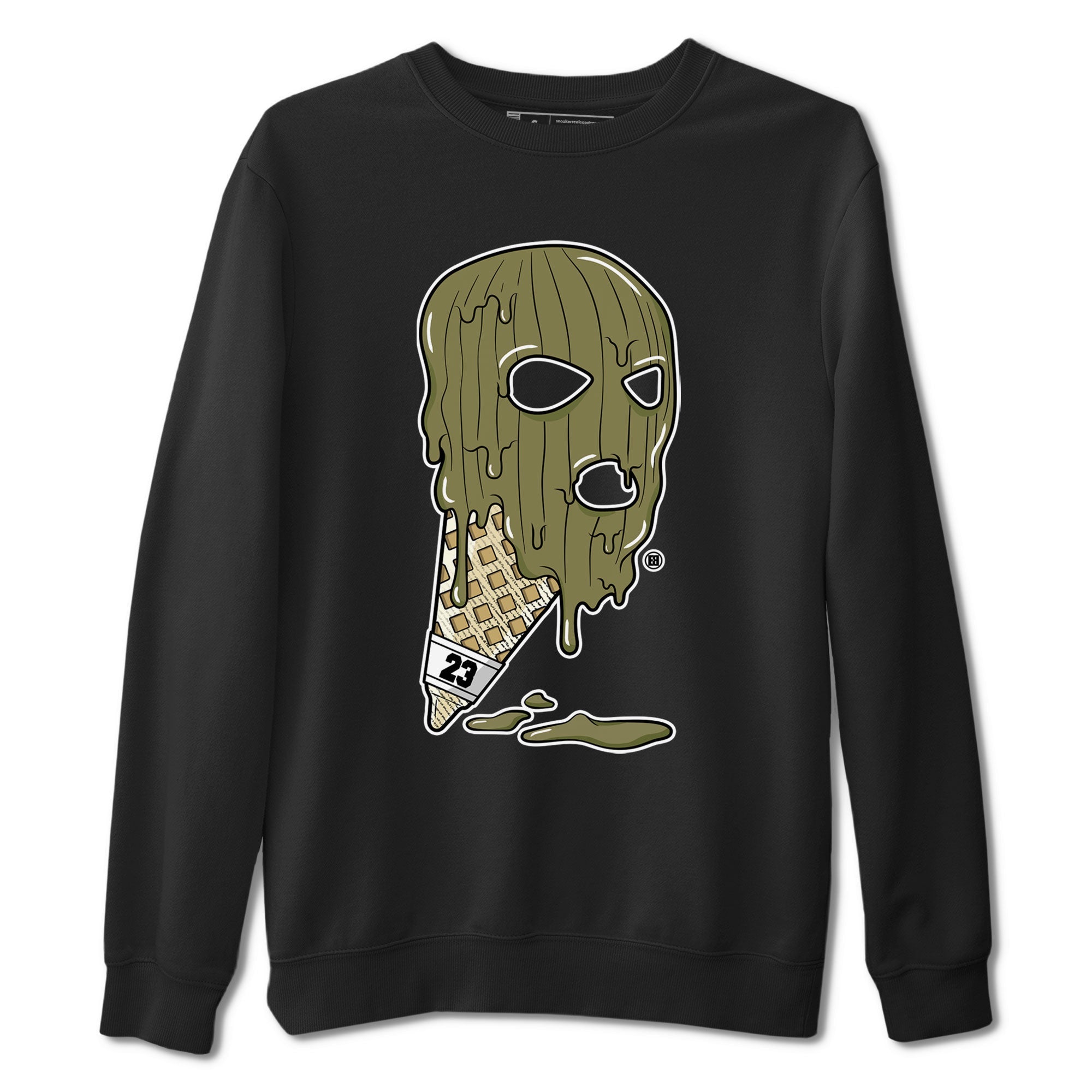 Ice Cream Mask snkmatch Tee - Air Jordan 4 Medium Olive