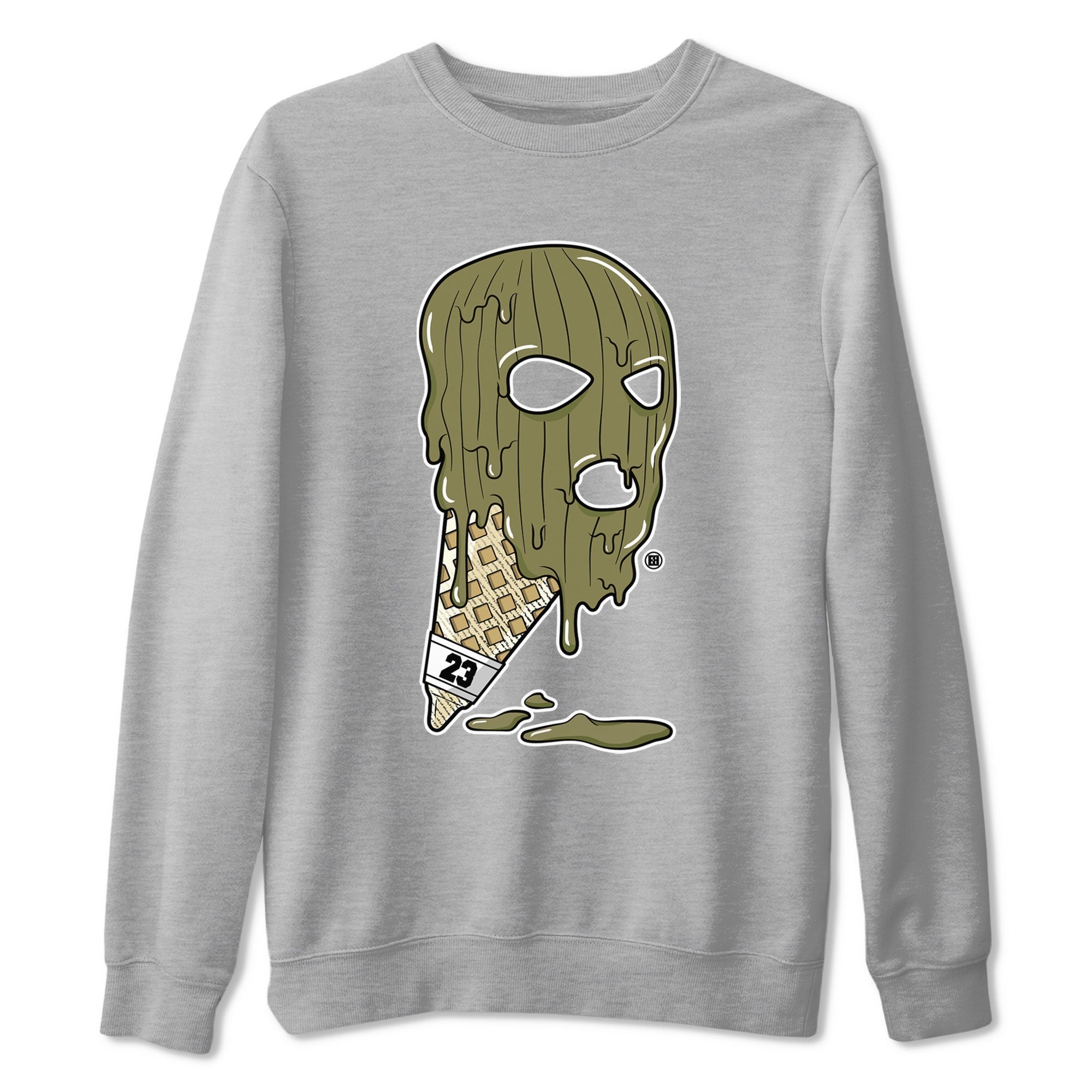 Ice Cream Mask snkmatch Tee - Air Jordan 4 Medium Olive