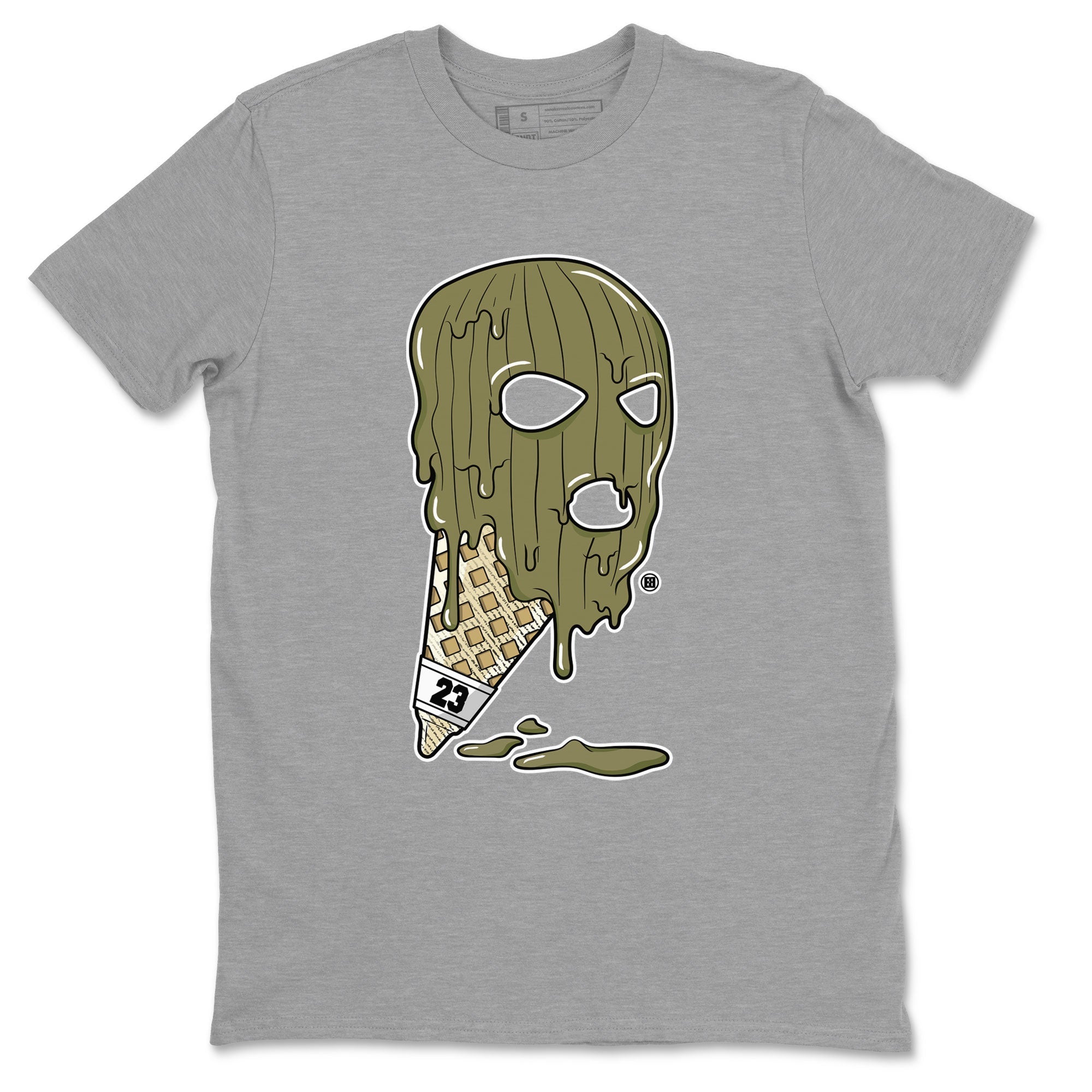 Ice Cream Mask snkmatch Tee - Air Jordan 4 Medium Olive