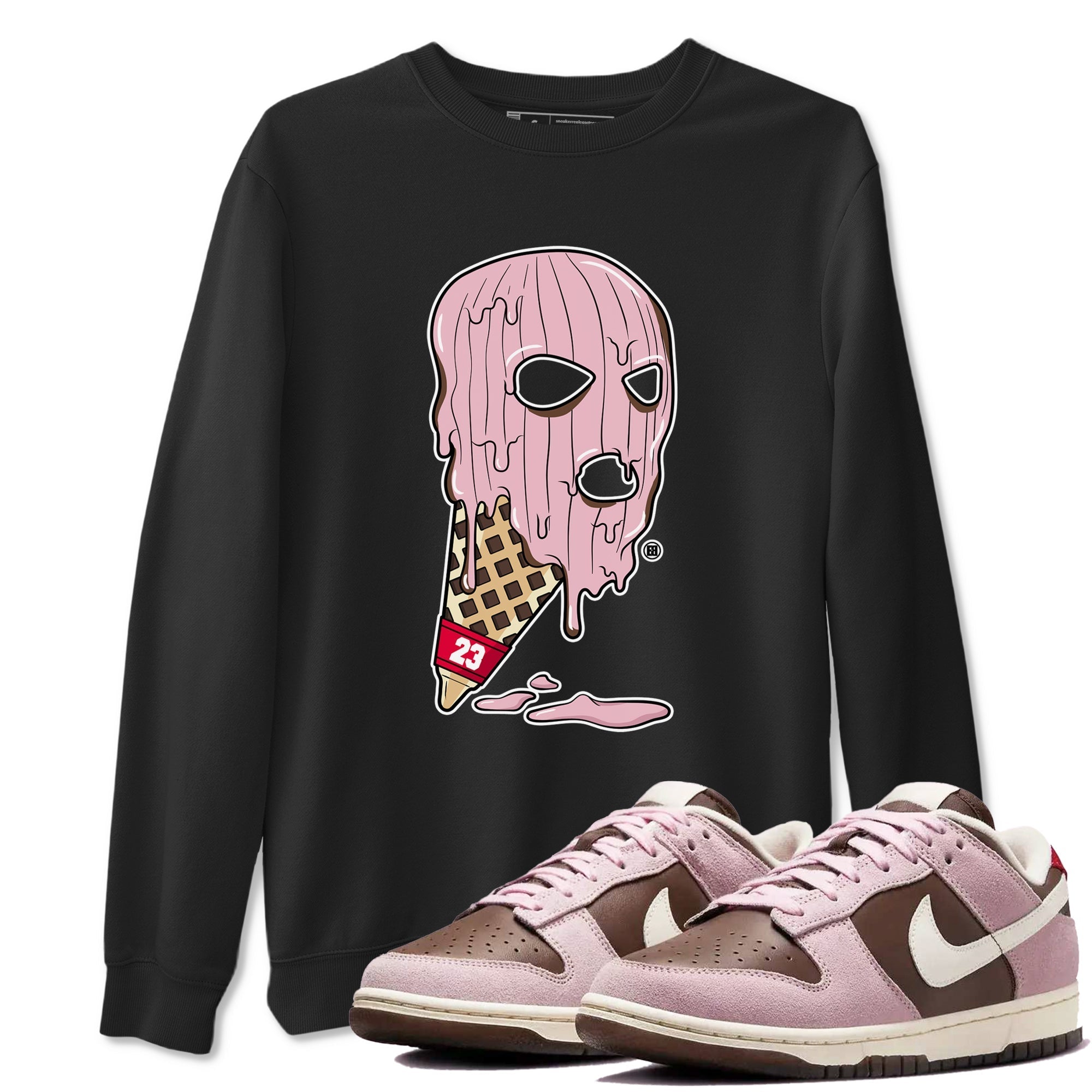 Ice Cream Mask snkmatch Tees - Dunk Cacao Wow And Pink Foam