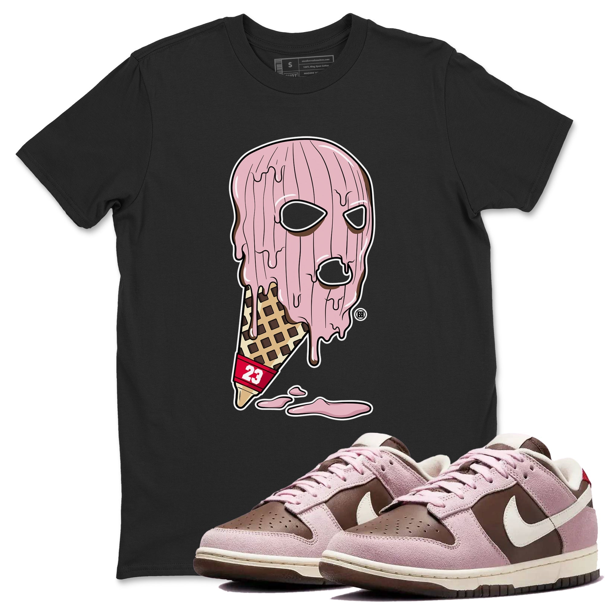 Ice Cream Mask snkmatch Tees - Dunk Cacao Wow And Pink Foam