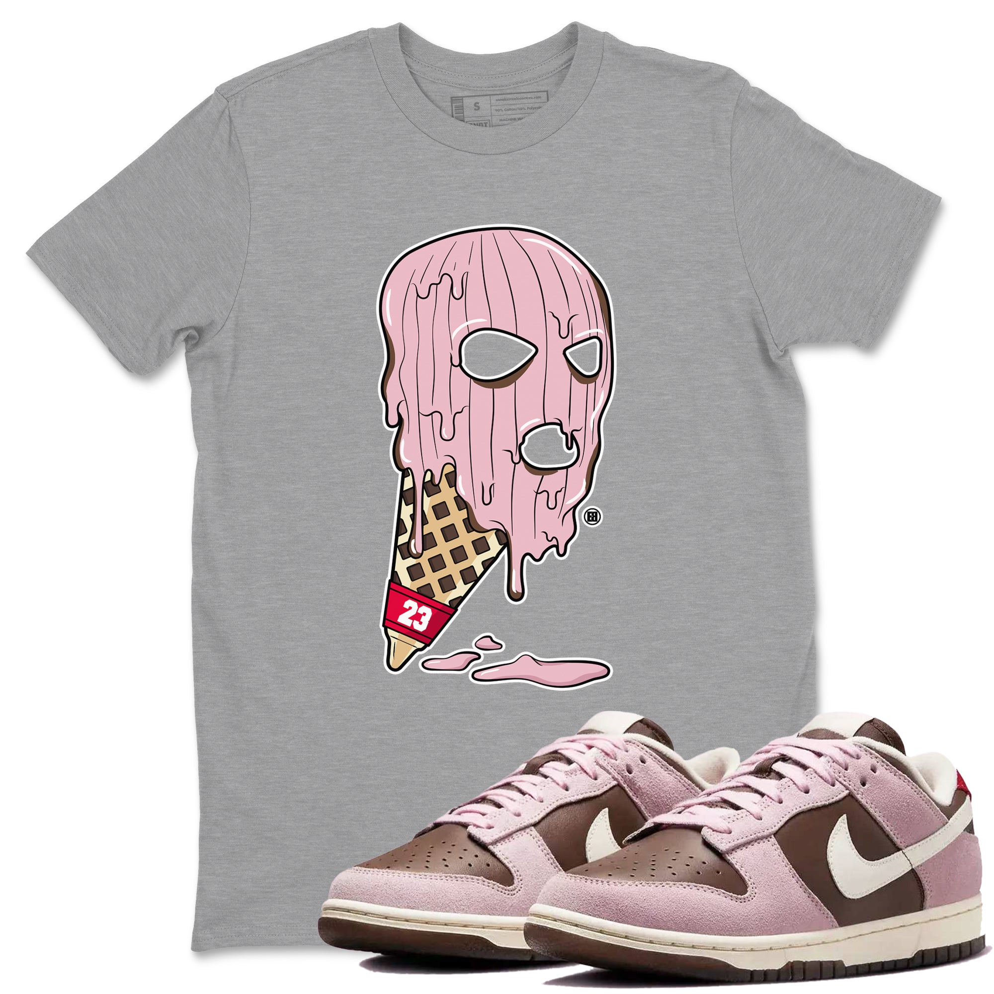 Ice Cream Mask snkmatch Tees - Dunk Cacao Wow And Pink Foam