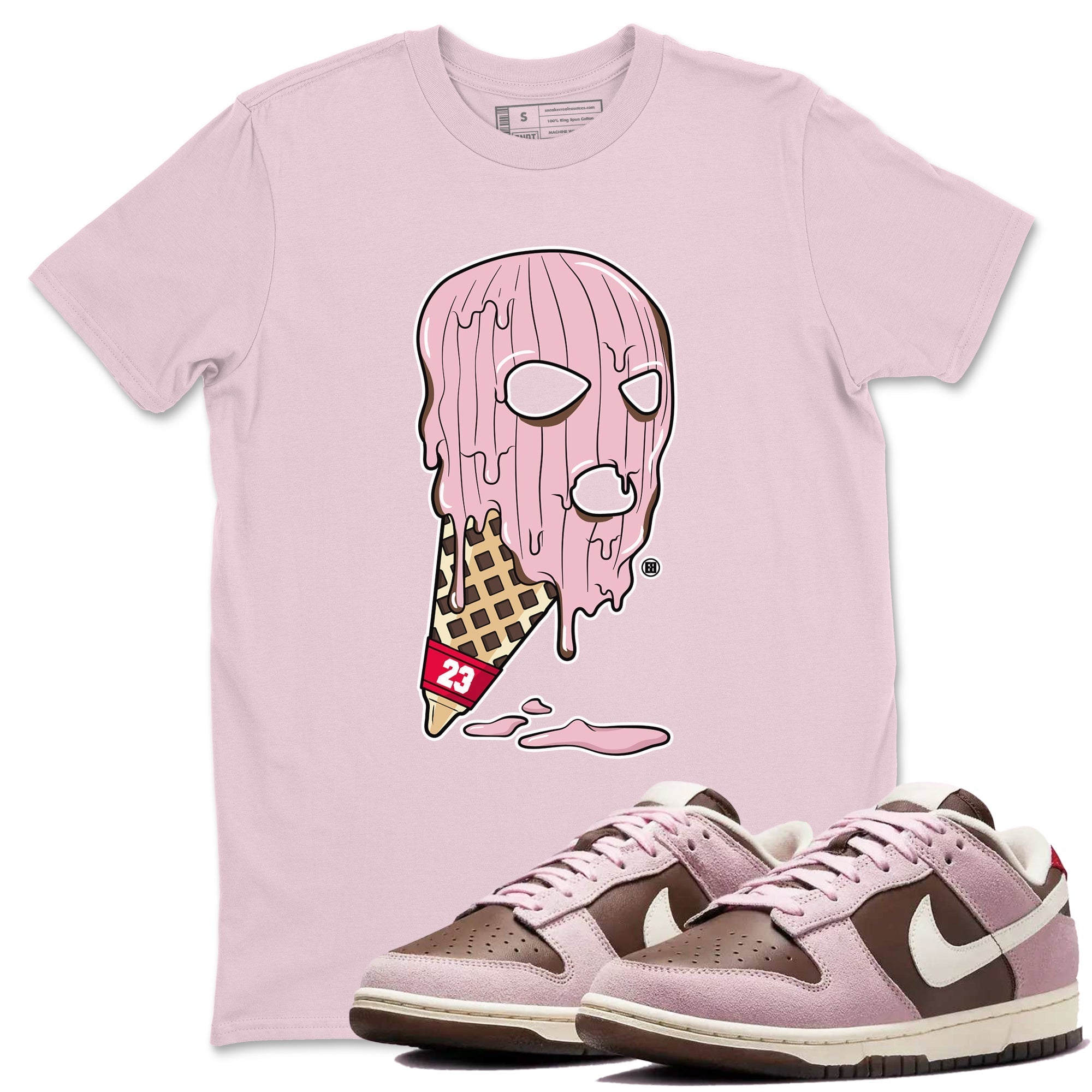 Ice Cream Mask snkmatch Tees - Dunk Cacao Wow And Pink Foam
