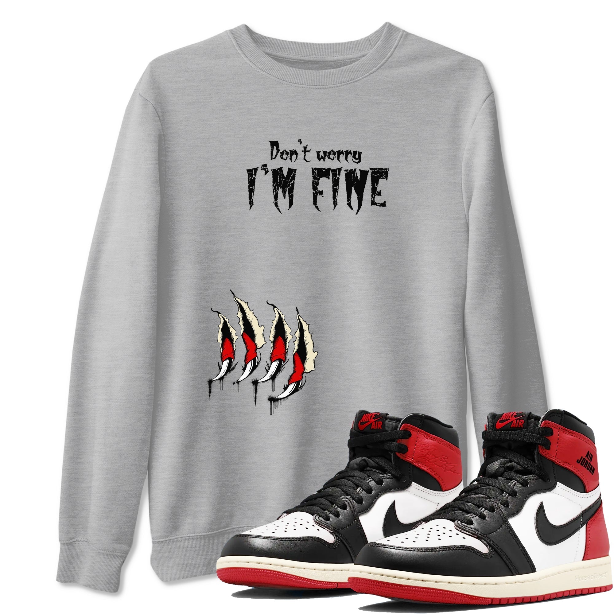 I'm Fine snkmatch Tees - Air Jordan 1 Black Toe Reimagined