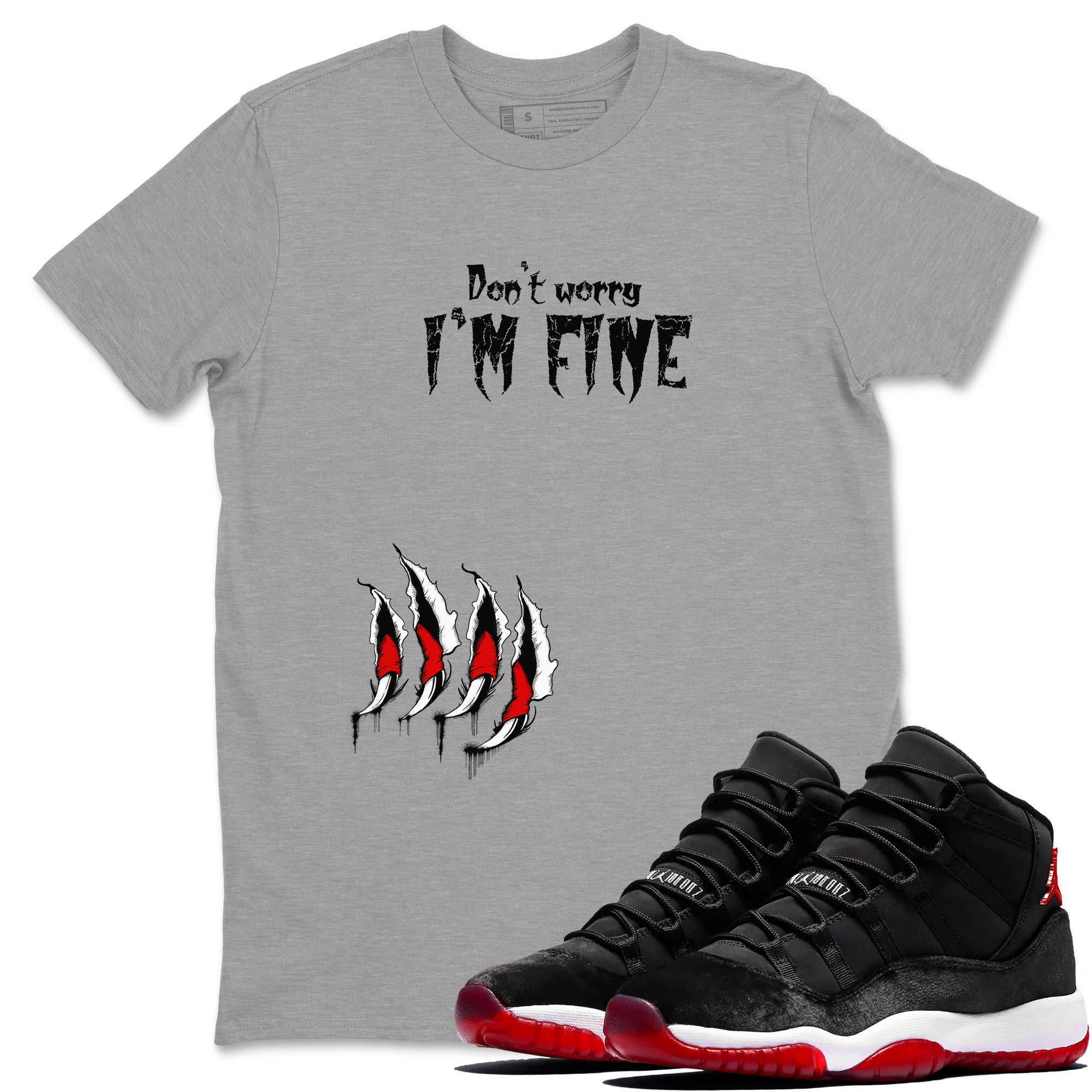 I'm Fine snkmatch Tees - Air Jordan 11 Bred Velvet
