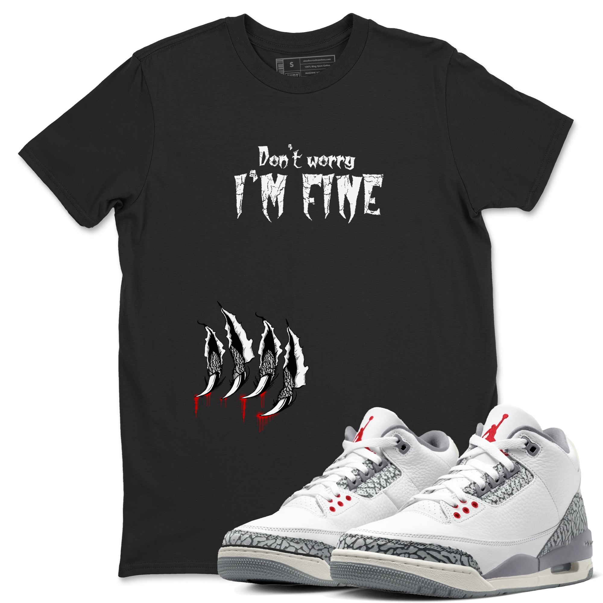 I'm Fine snkmatch Tees - Air Jordan 3 Cement Grey