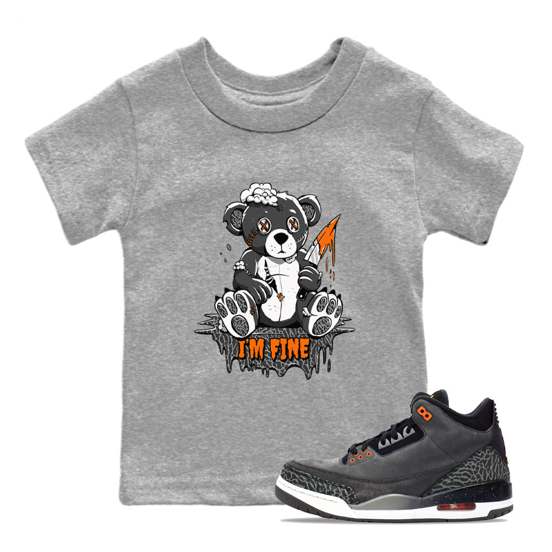 I'm Fine snkmatch Tee Kids - Air Jordan 3 Fear