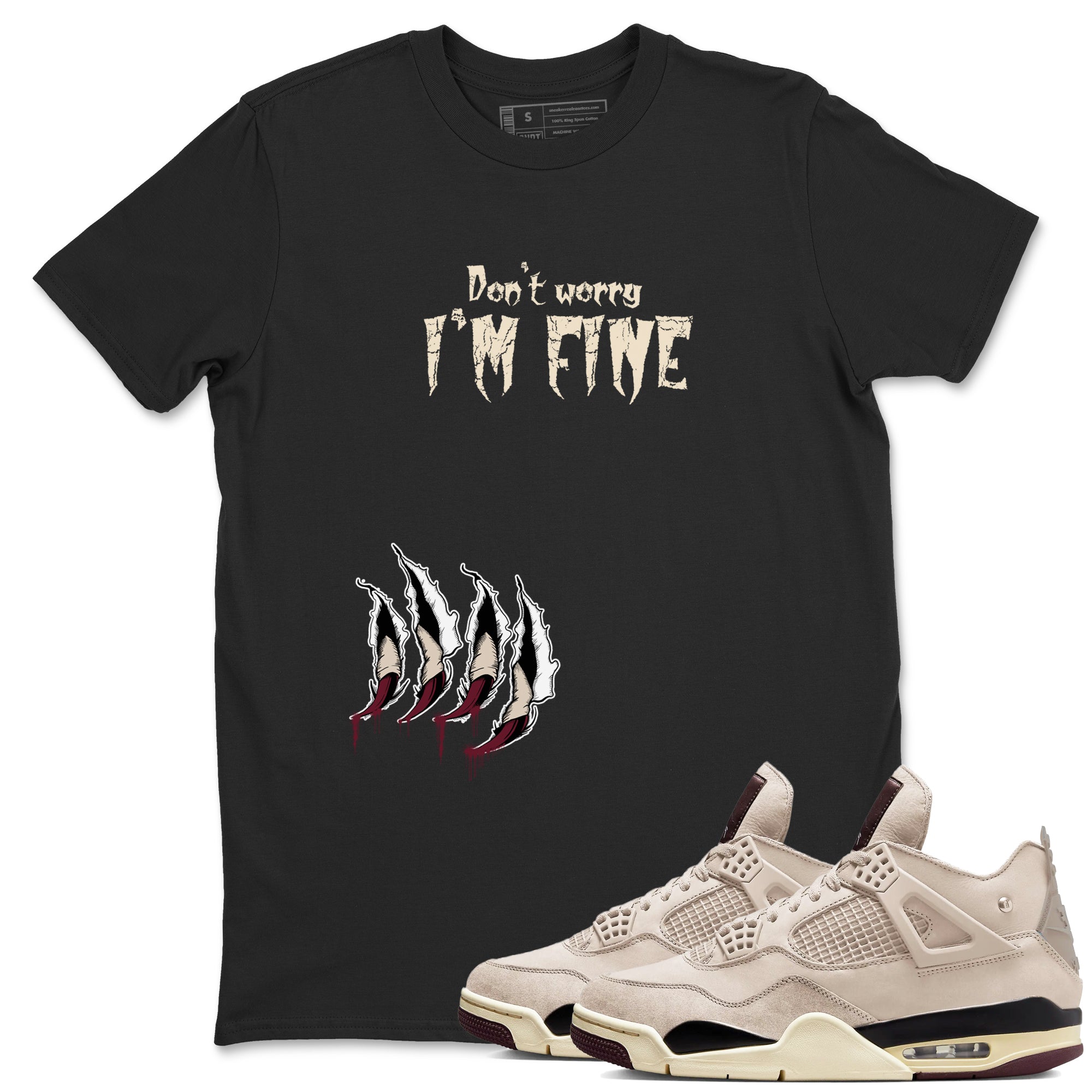 I'm Fine snkmatch Tees - Air Jordan 4 A Ma Maniere x Fossil Stone