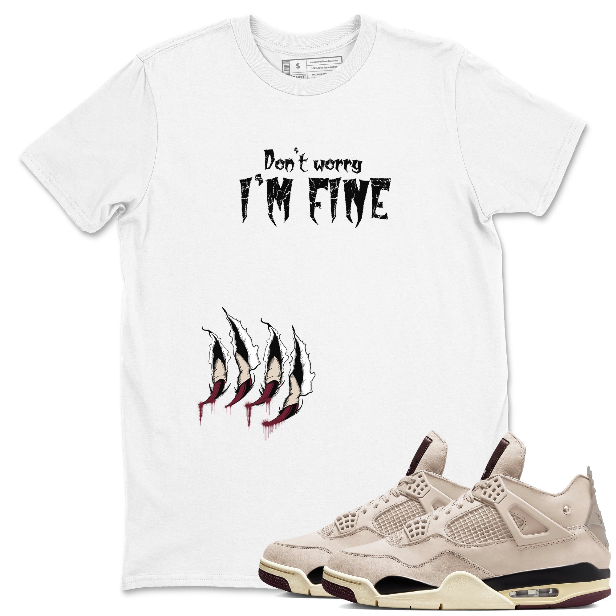 I'm Fine snkmatch Tees - Air Jordan 4 A Ma Maniere x Fossil Stone