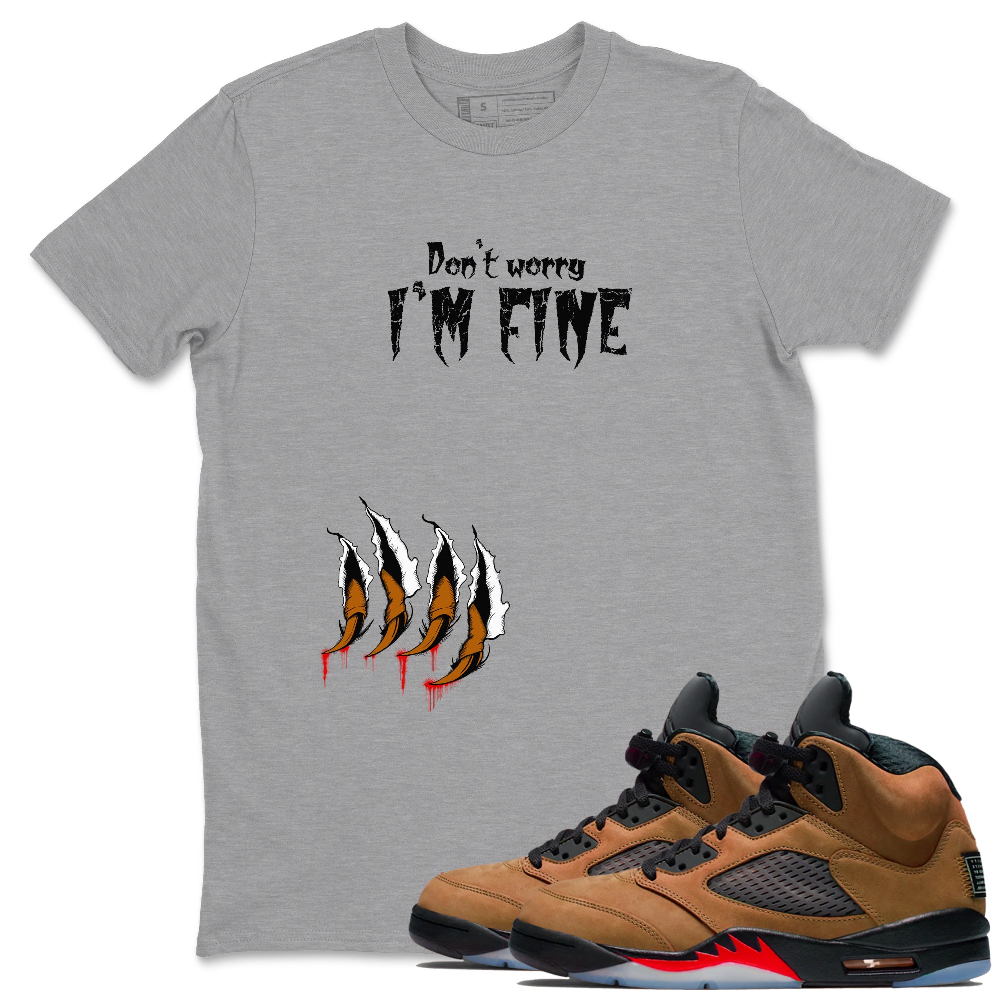 I'm Fine snkmatch Tees - Air Jordan 5 Archaeo Brown