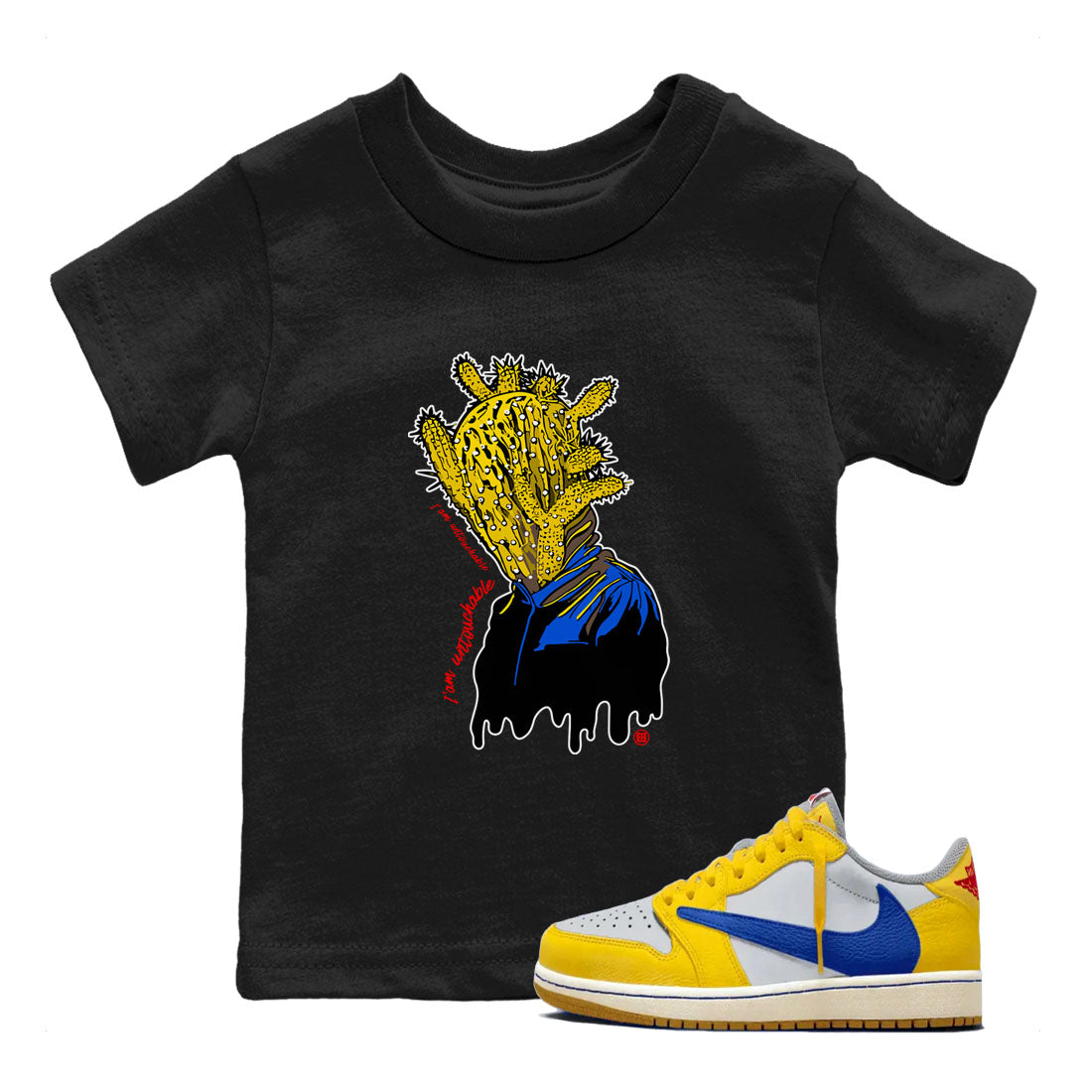 I'm Untouchable snkmatch Tees Kids - Air Jordan 1 Travis Scott Canary