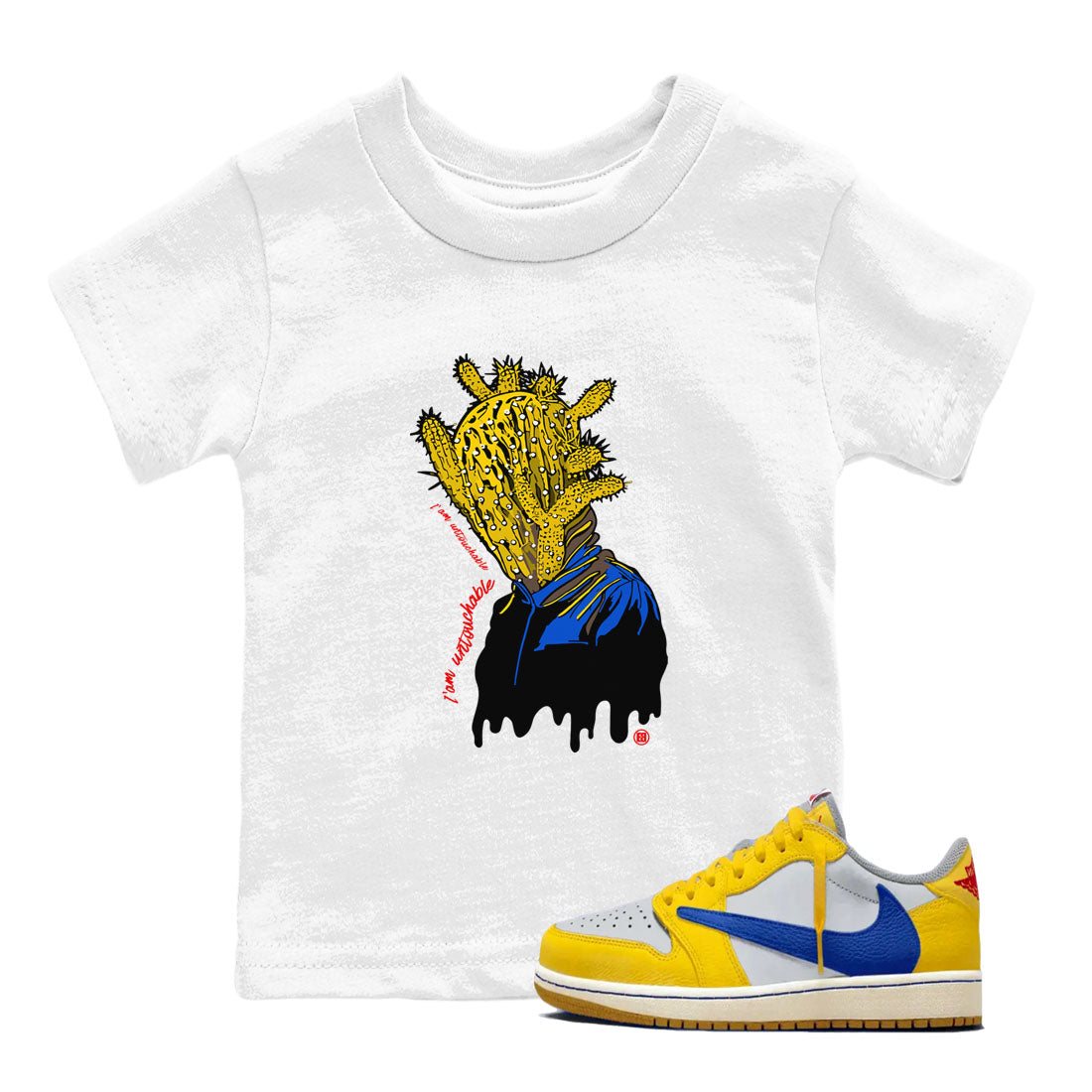 I'm Untouchable snkmatch Tees Kids - Air Jordan 1 Travis Scott Canary