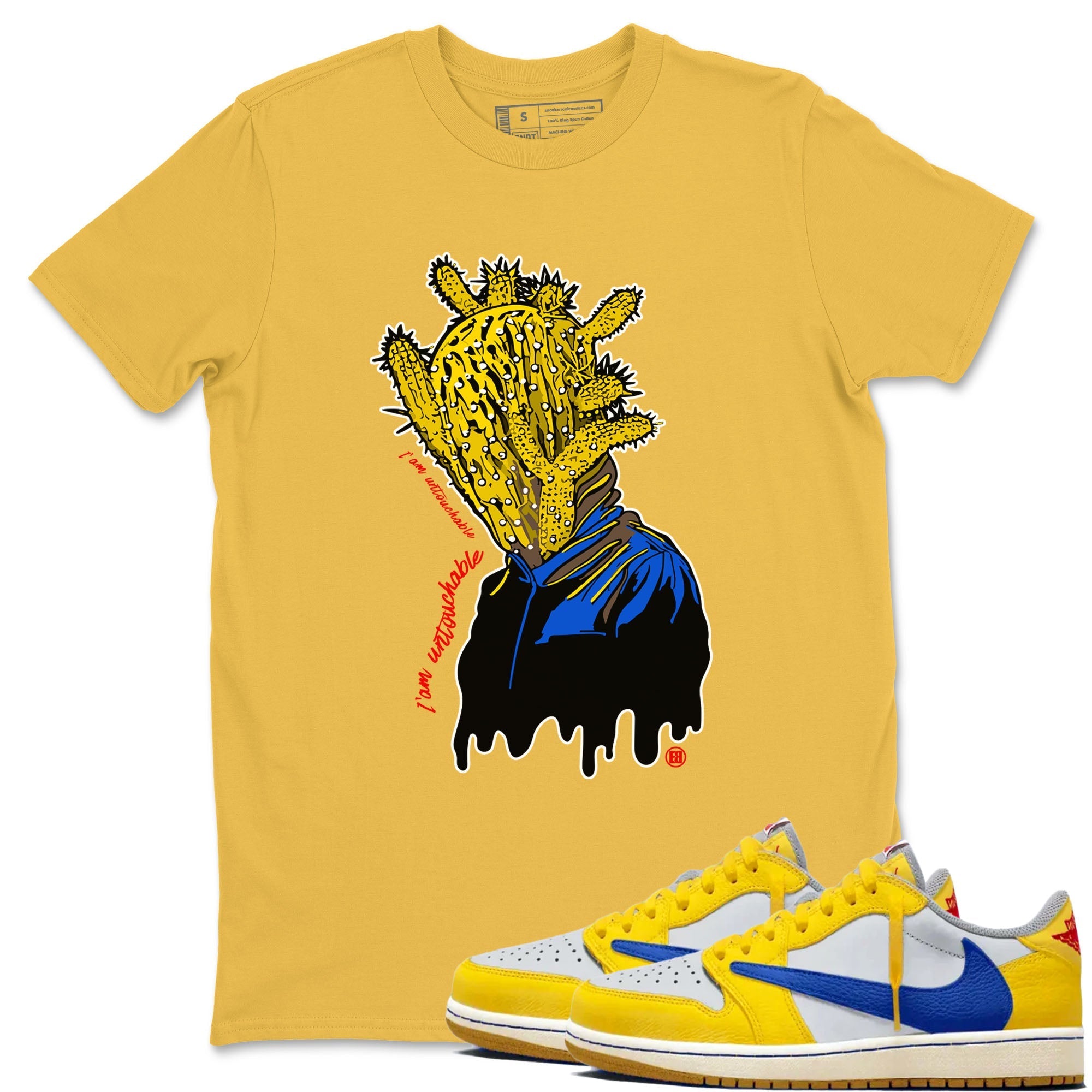 I'm Untouchable snkmatch Tees - Air Jordan 1 Travis Scott Canary