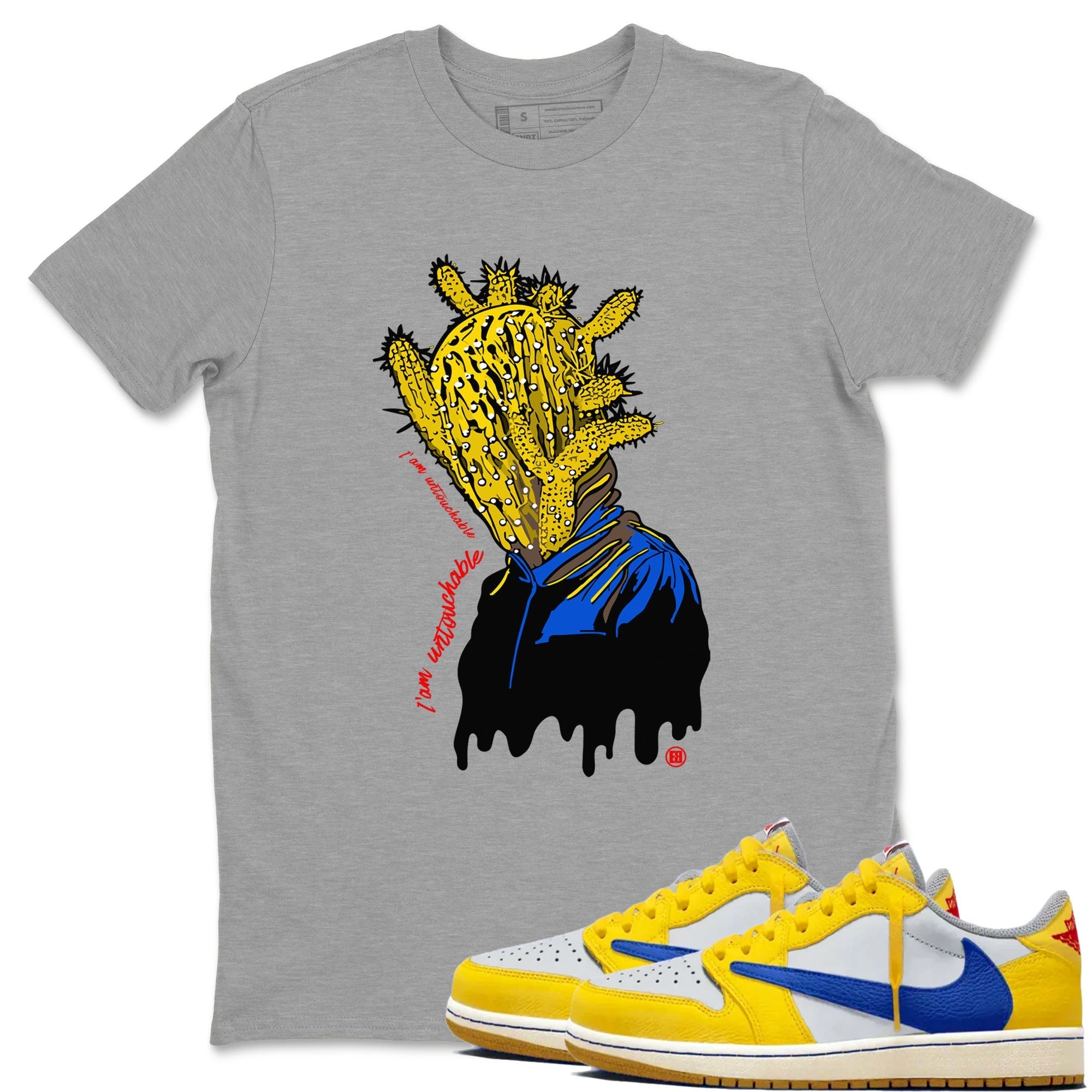 I'm Untouchable snkmatch Tees - Air Jordan 1 Travis Scott Canary