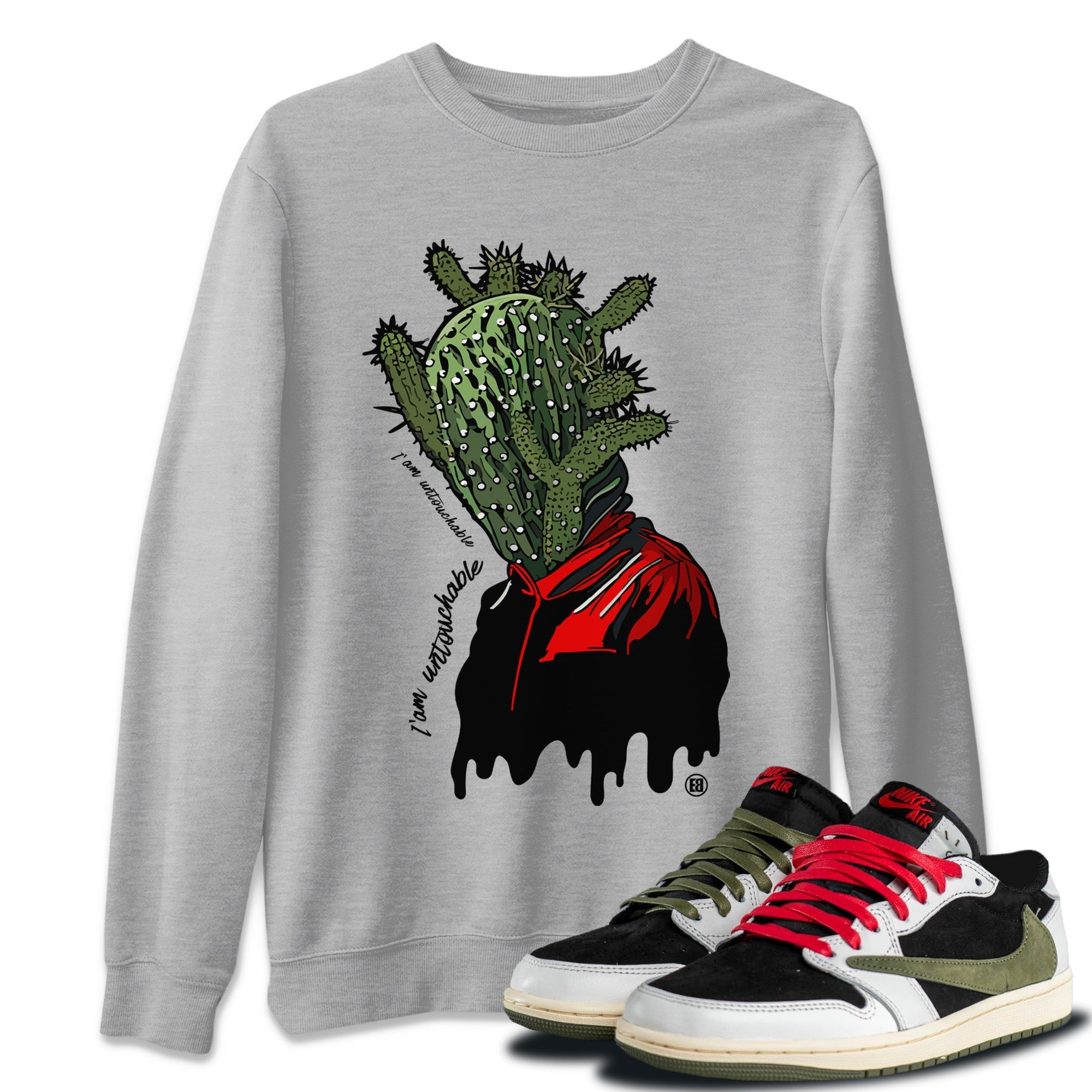 I'm Untouchable Unisex Tops - Air Jordan 1 Travis Scott Olive