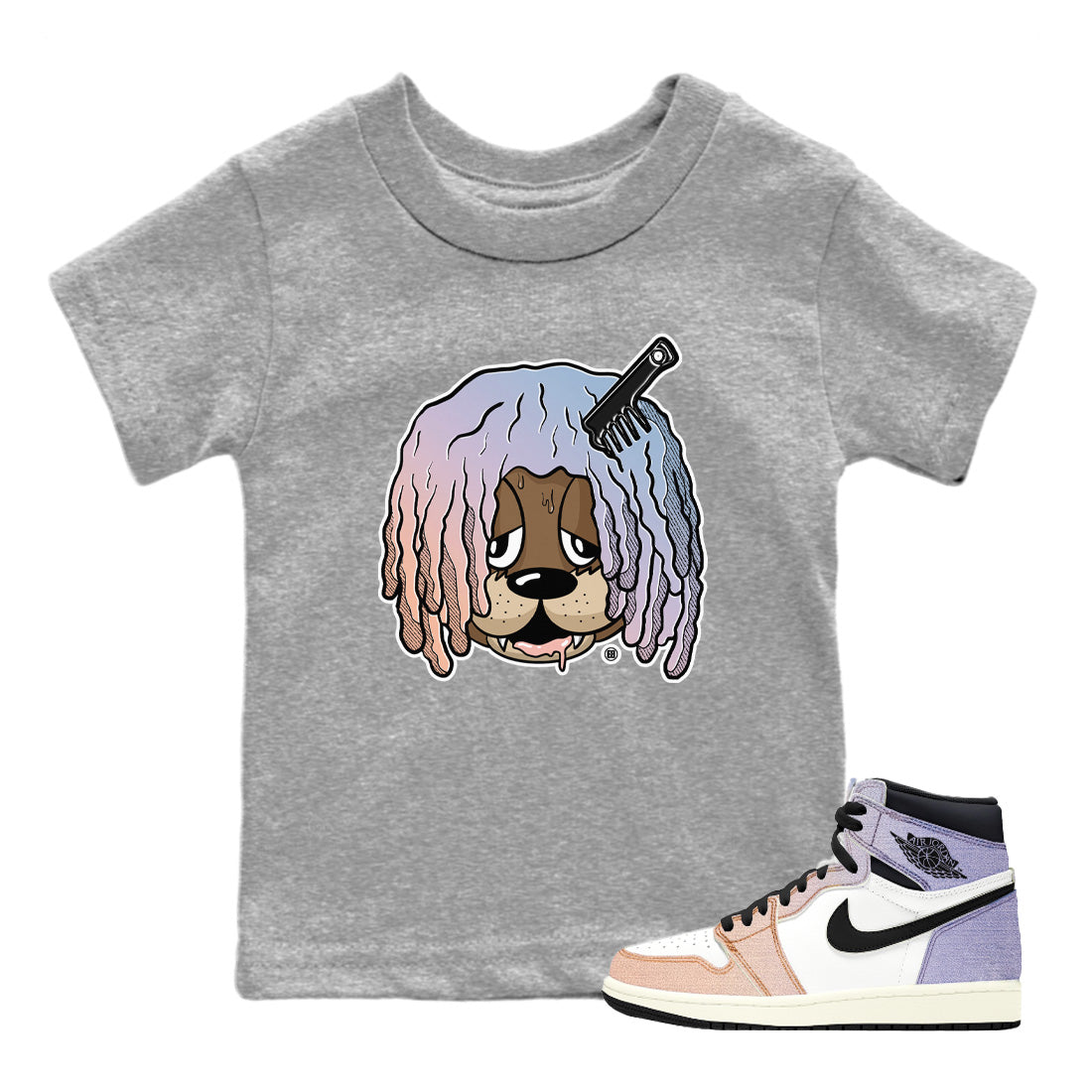 Impatient Bear Kids Tops - Air Jordan 1 Skyline