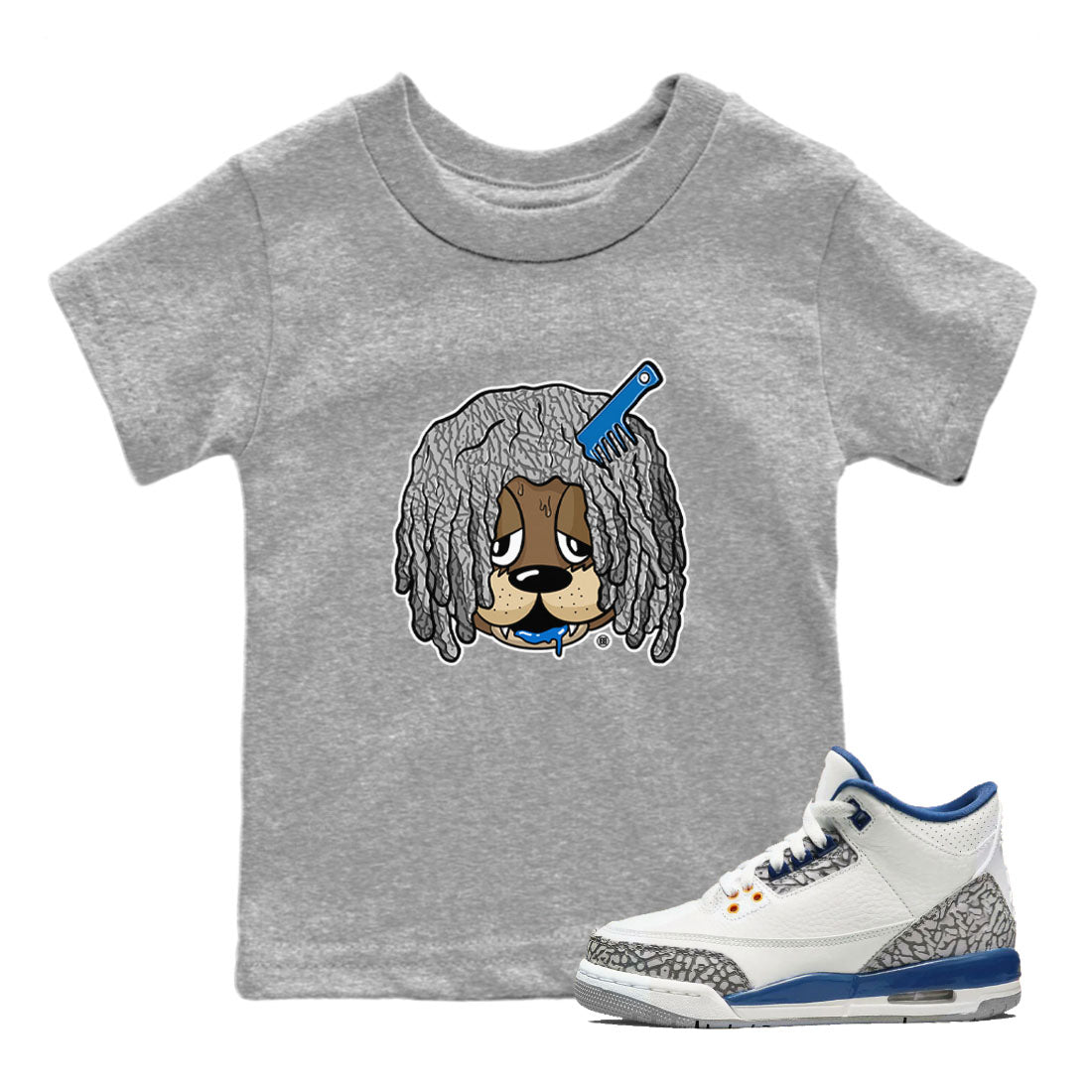 Impatient Bear Kids Tops - Air Jordan 3 Wizards