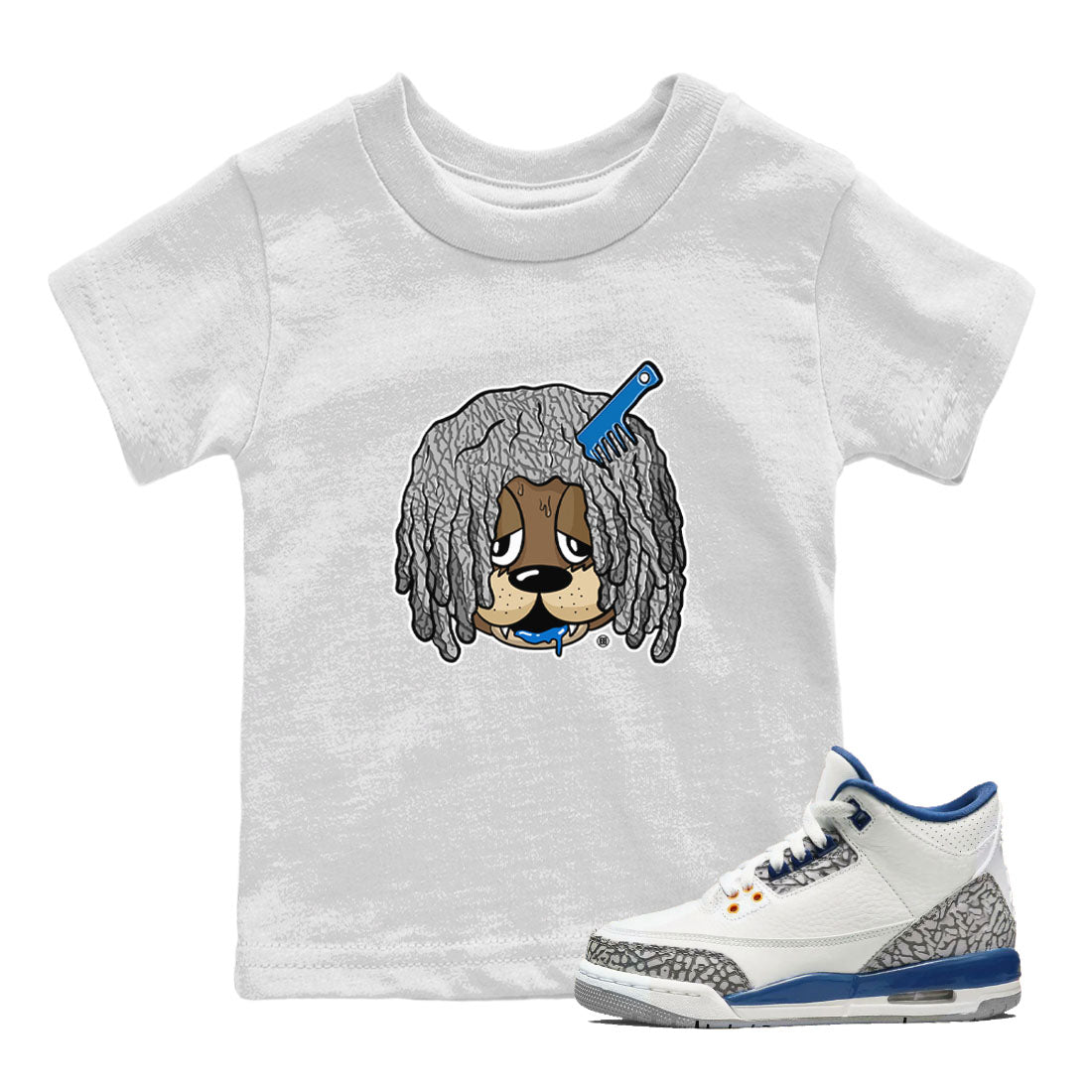 Impatient Bear Kids Tops - Air Jordan 3 Wizards