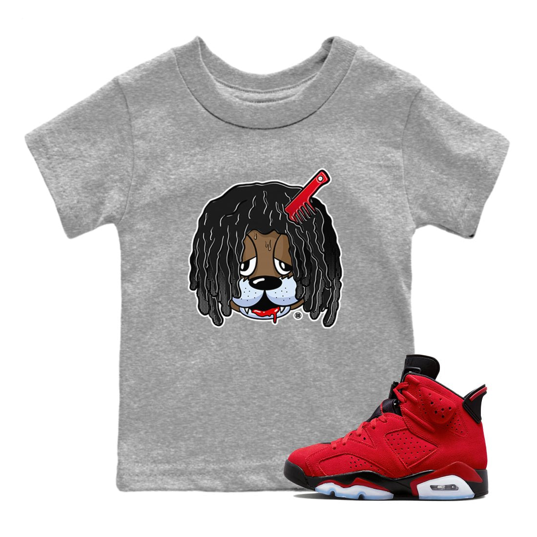 Impatient Bear Kids Tops - Air Jordan 6 Toro Bravo