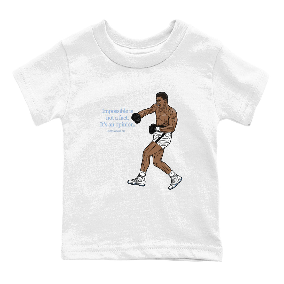 impossible is not a fact it's an opinion snkmatch Tees Kids - Air Jordan 11 Retro Legend Blue