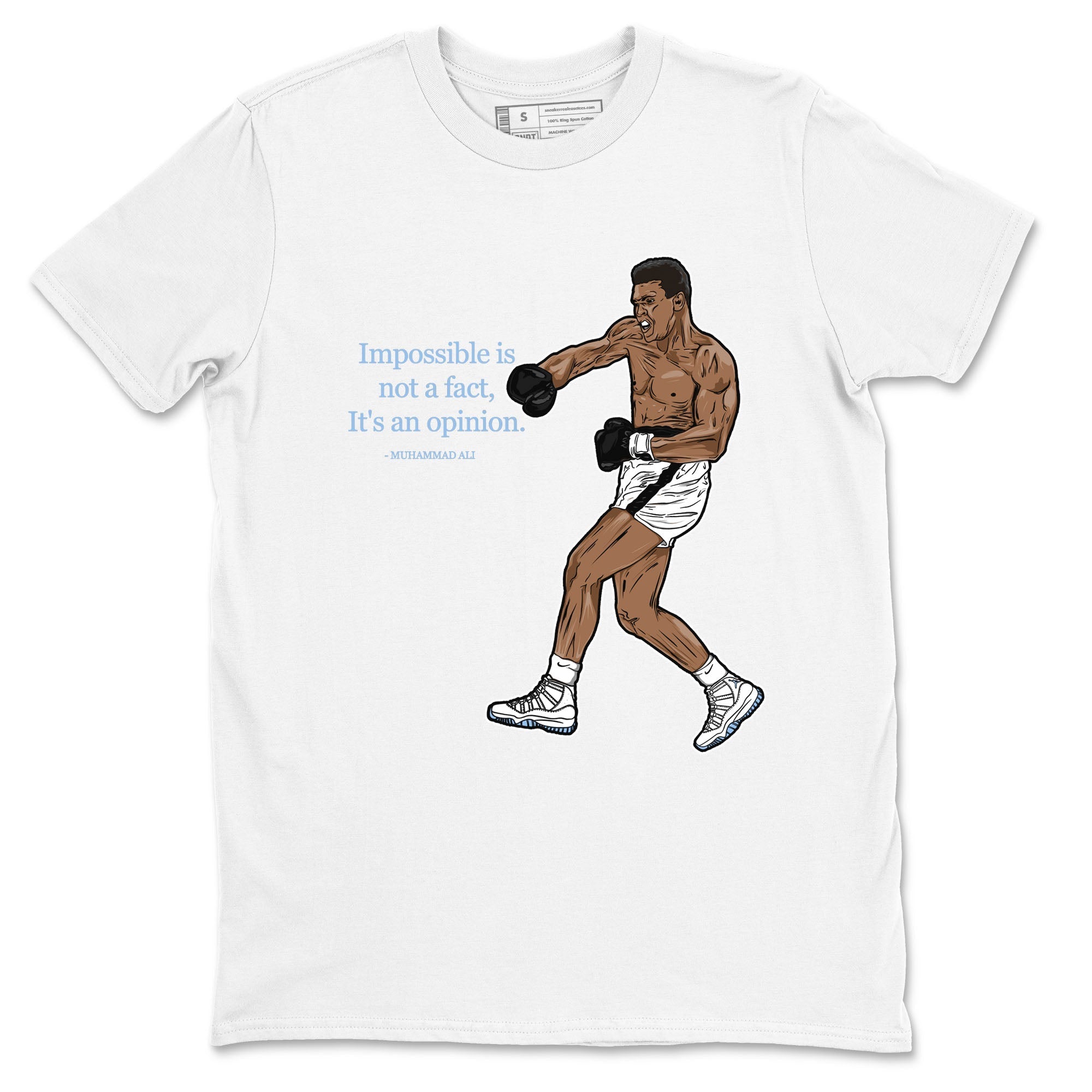 impossible is not a fact it's an opinion snkmatch Tees - Air Jordan 11 Retro Legend Blue