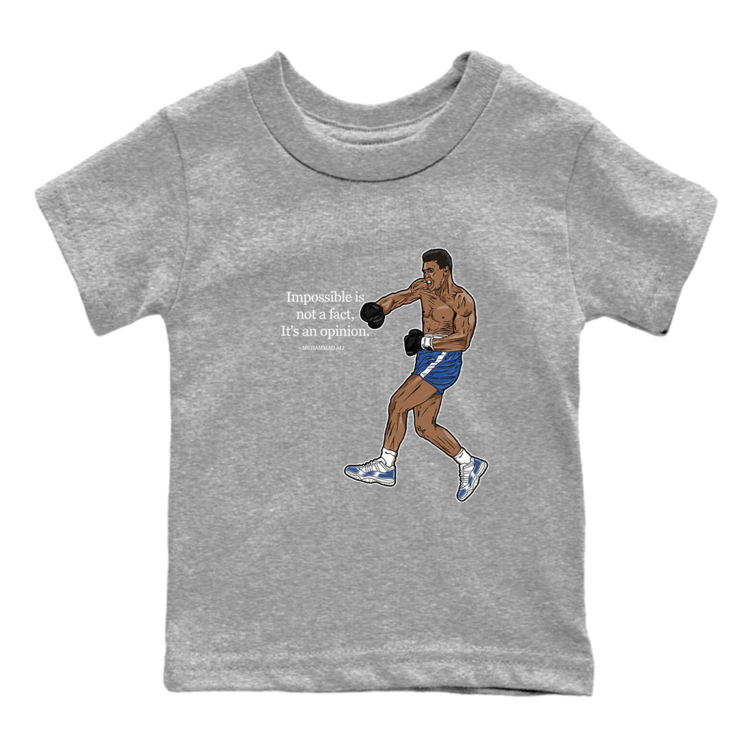 impossible is not a fact it's an opinion snkmatch Tees Kids - Air Jordan 11 Diffused Blue