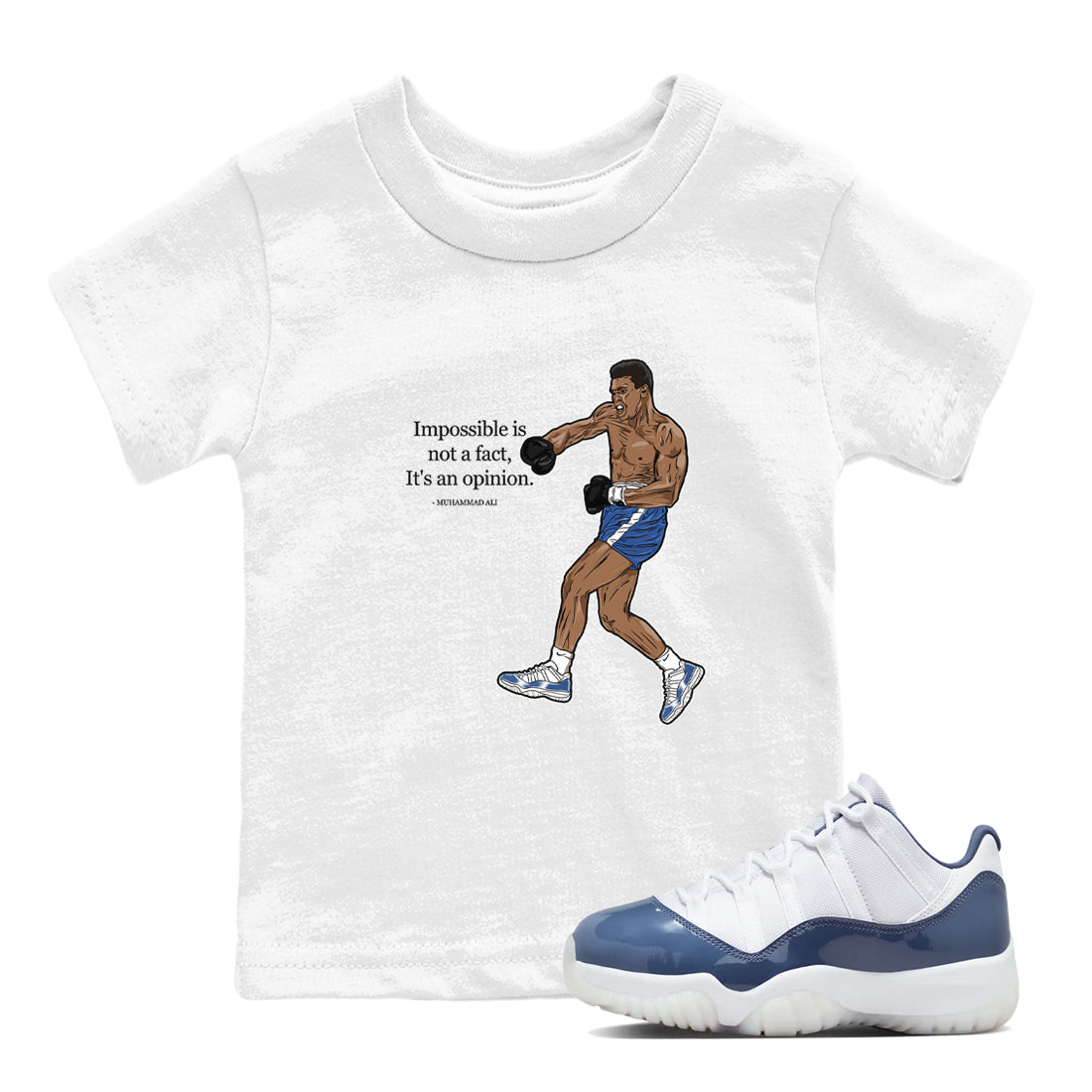 impossible is not a fact it's an opinion snkmatch Tees Kids - Air Jordan 11 Diffused Blue